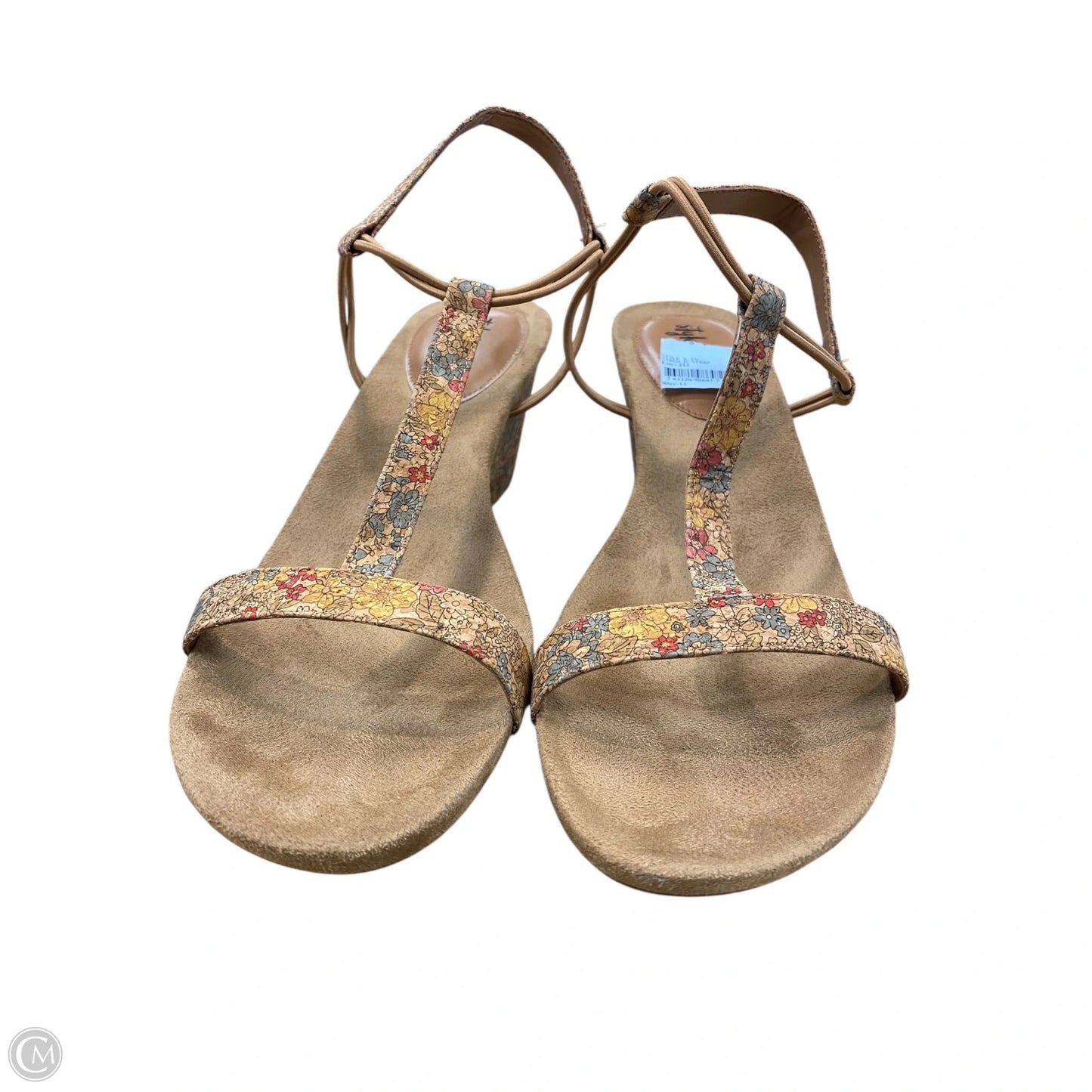 Sandals Heels Wedge By Style And Company In Floral Print, Size: 12