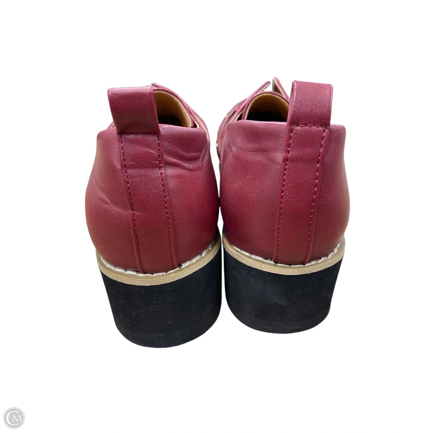 Shoes Heels Platform By Clothes Mentor In Maroon, Size: 8
