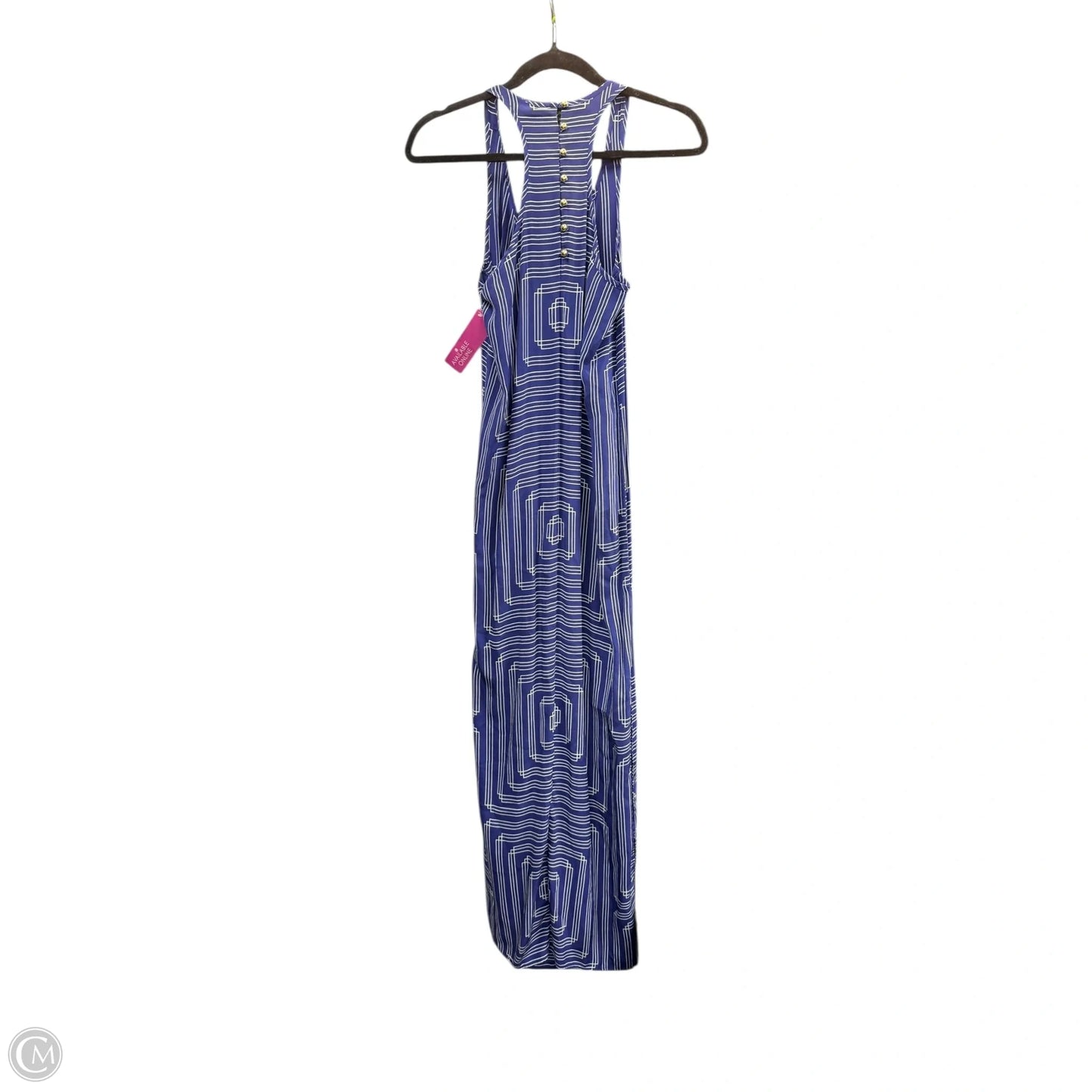 Dress Casual Maxi By Amanda Uprichard In Blue & Grey, Size: S