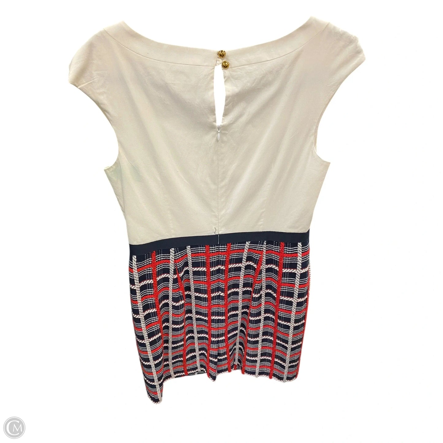 Dress Designer By Milly In Blue & Red & White, Size: 10