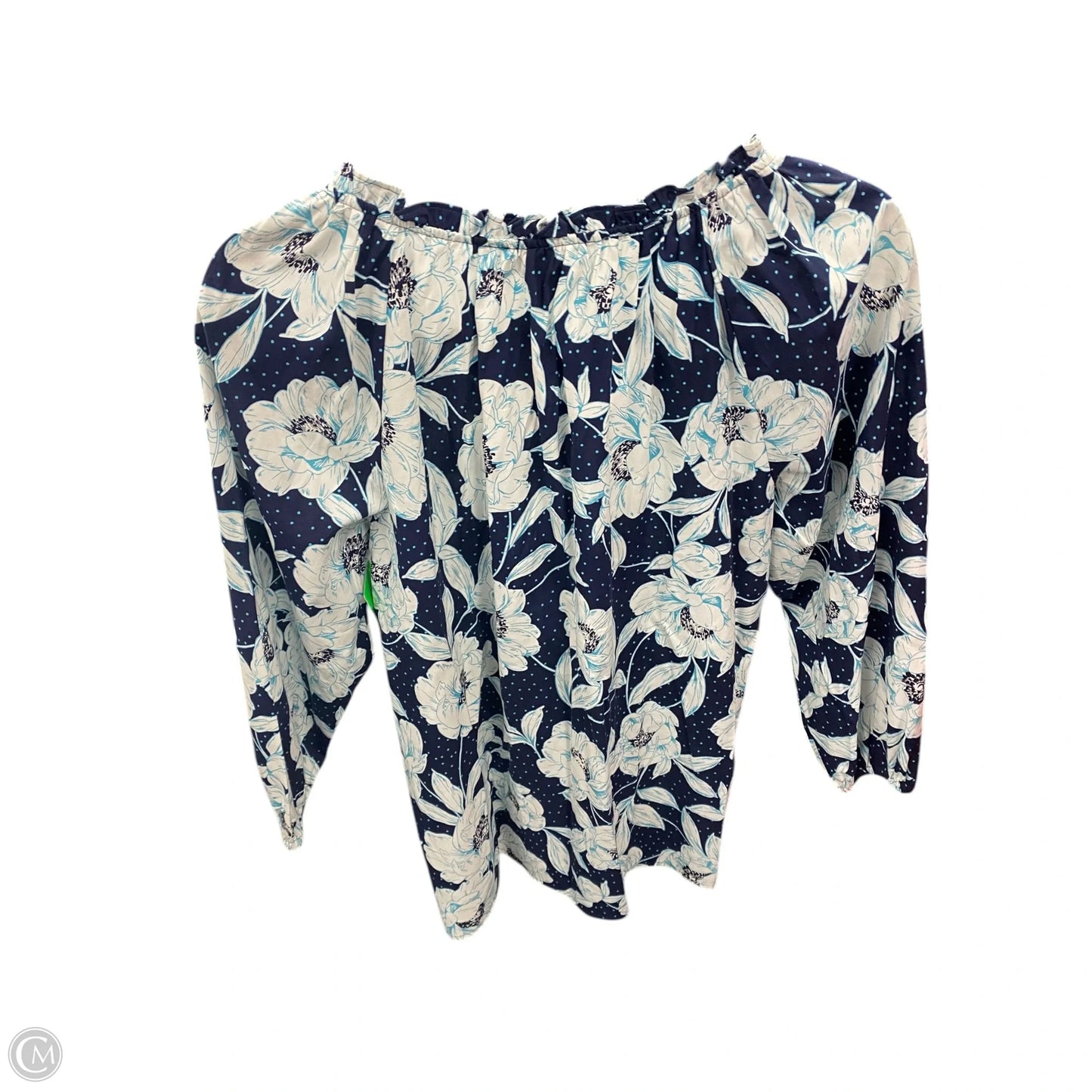 Top 3/4 Sleeve By Loft In Floral Print, Size: S