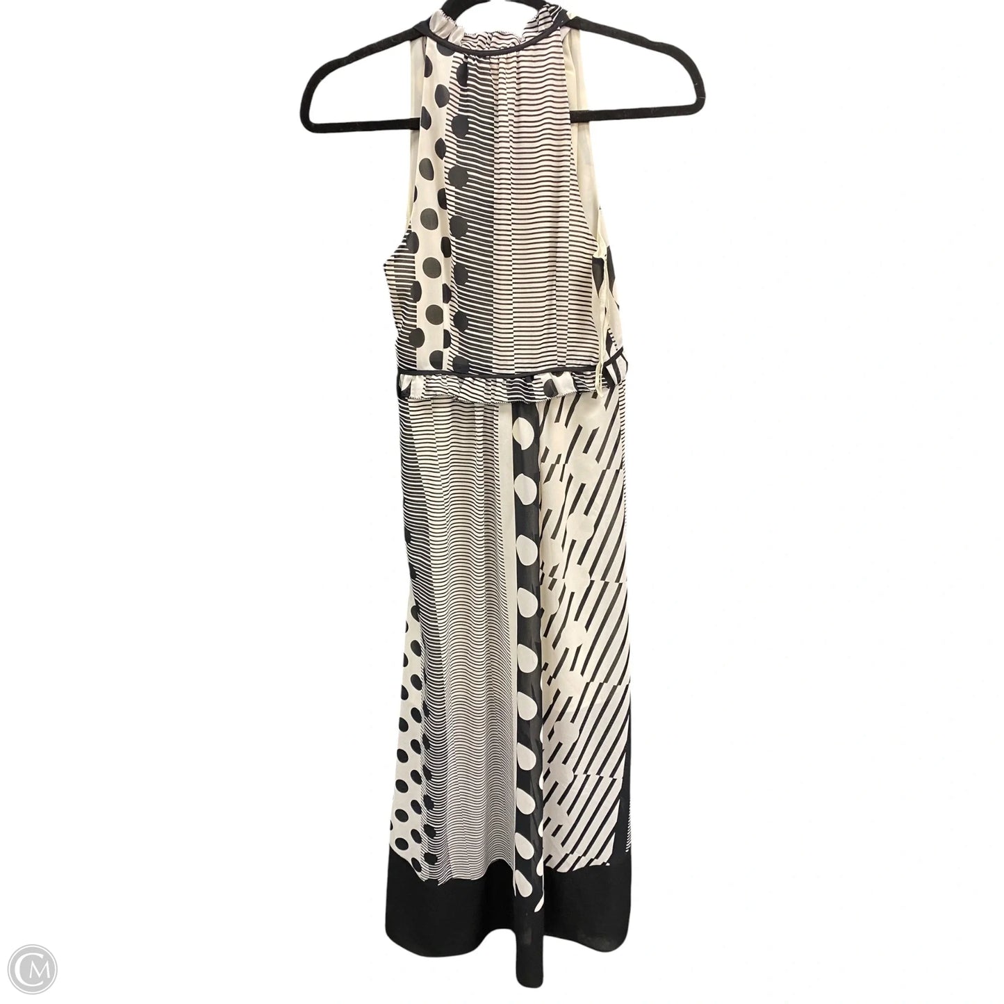 Dress Casual Maxi By Maeve In Black & Cream, Size: 0p