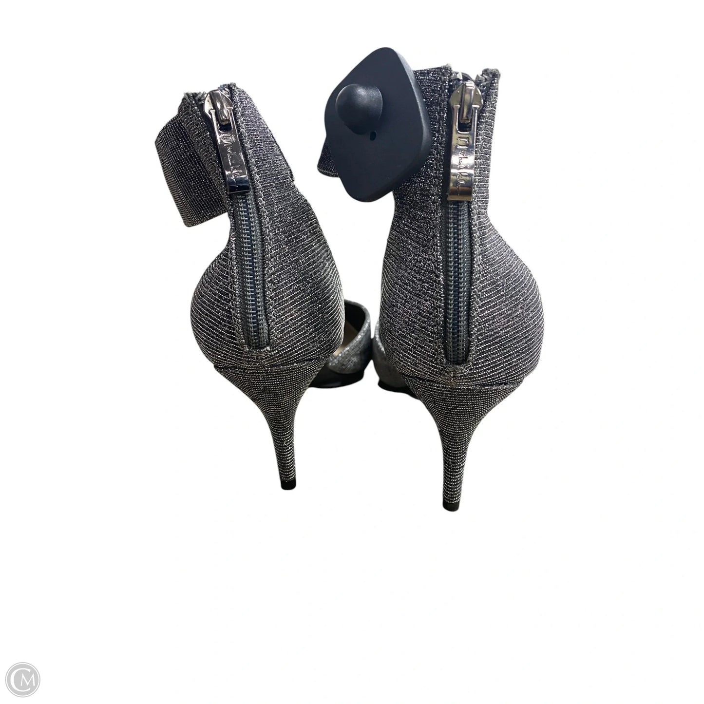 Shoes Heels Stiletto By Nicole Miller In Black & Silver, Size: 11