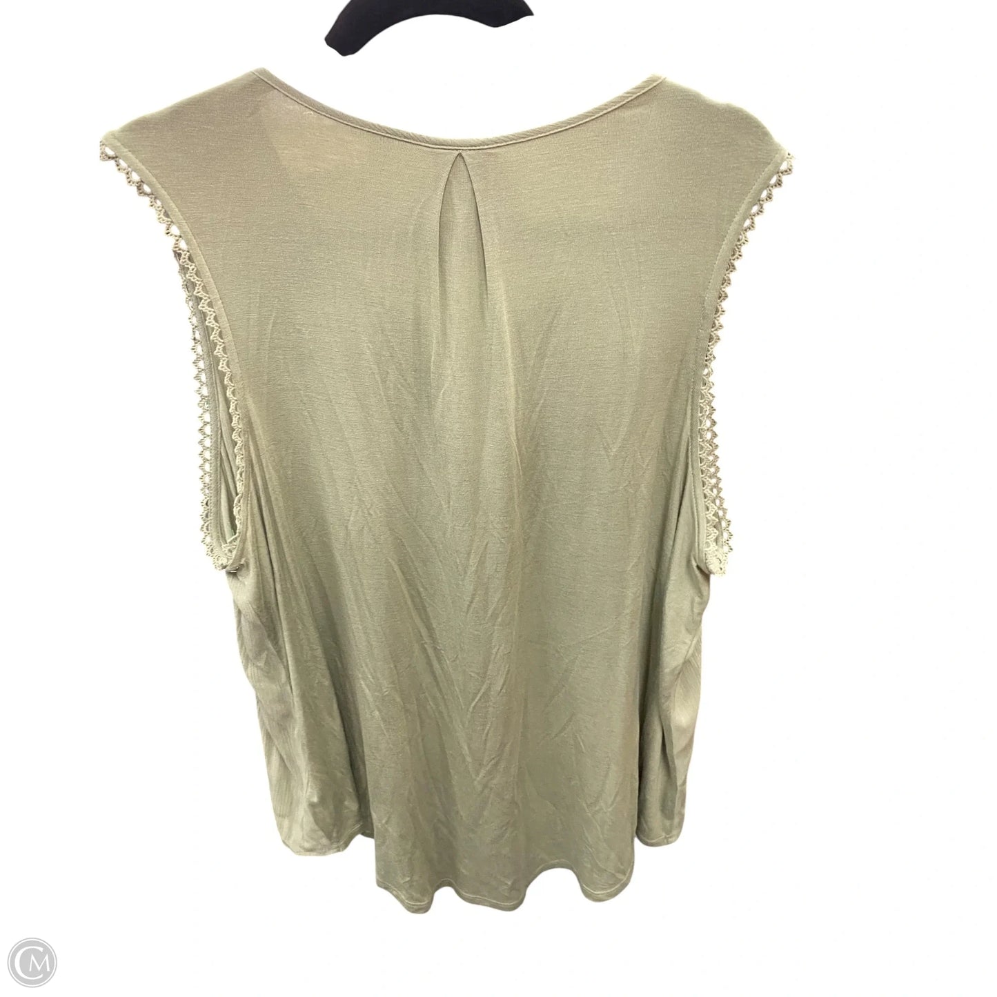 Top Sleeveless By Knox Rose In Green, Size: Xxl