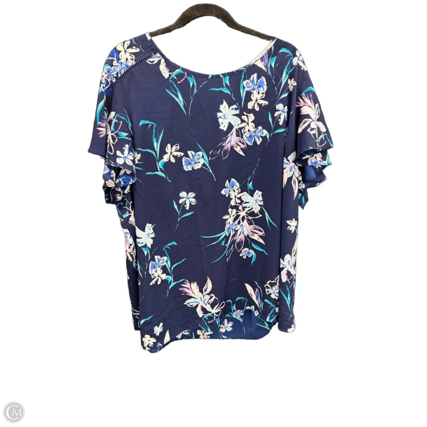 Top Short Sleeve By Lane Bryant In Floral Print, Size: 28