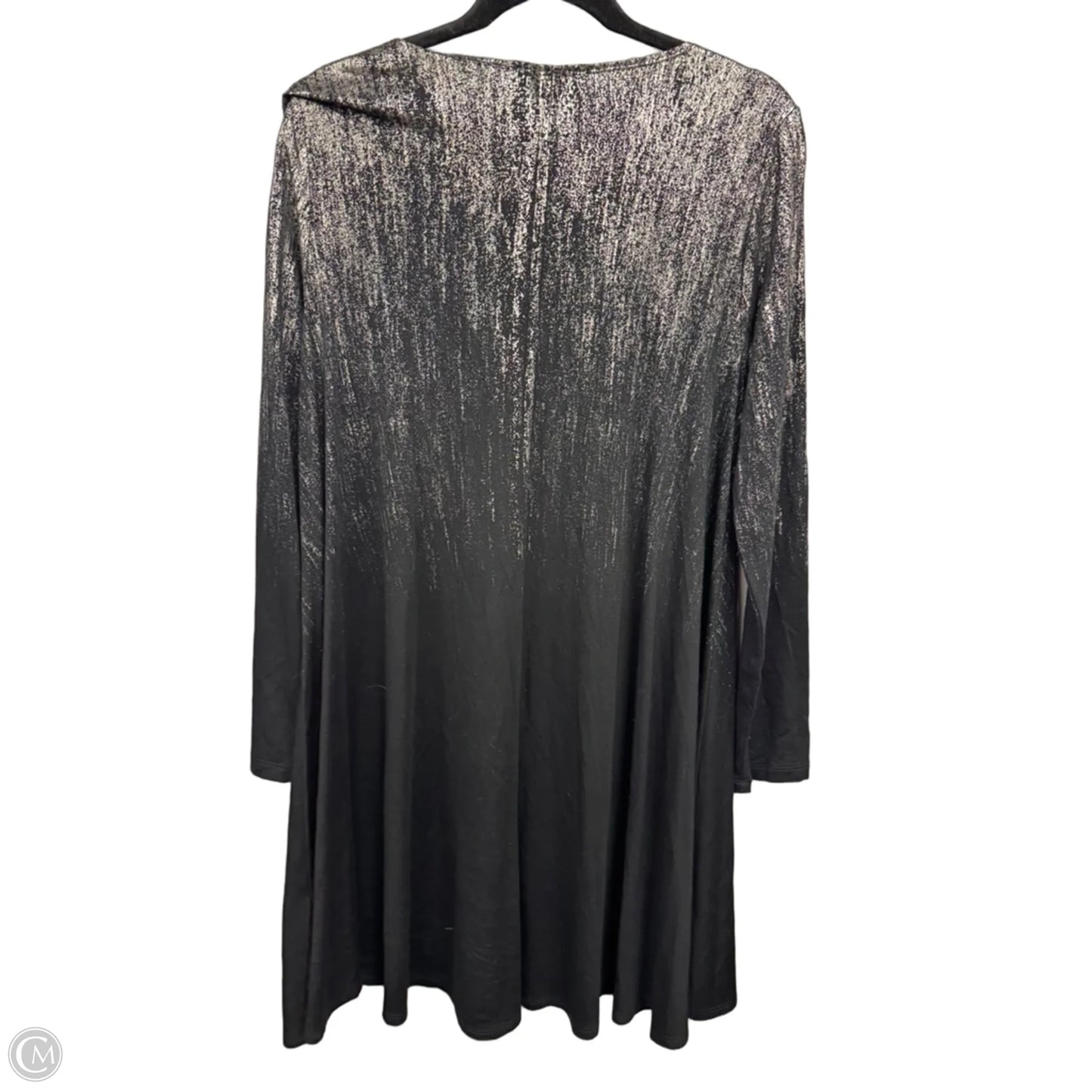 Dress Casual Short By Karen Kane In Black & Silver, Size: L