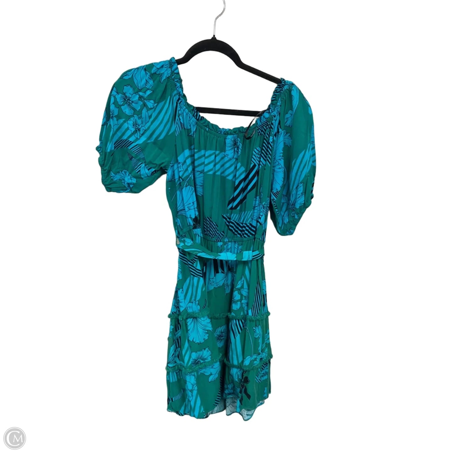 Dress Casual Short By City Chic In Blue & Green, Size: S