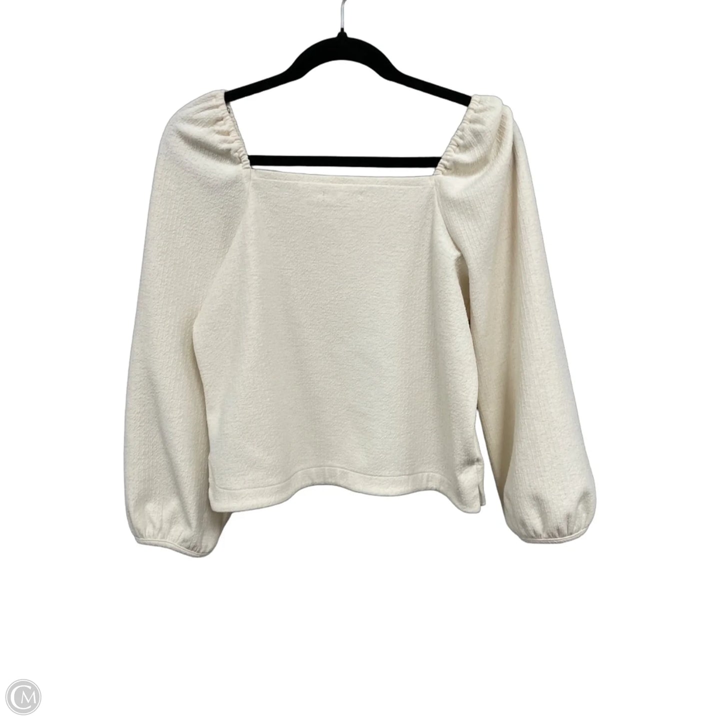 Top Long Sleeve By Madewell In Cream, Size: S