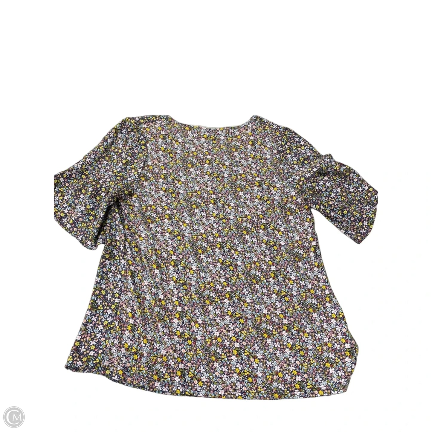 Top Short Sleeve By Loft In Floral Print, Size: Xs