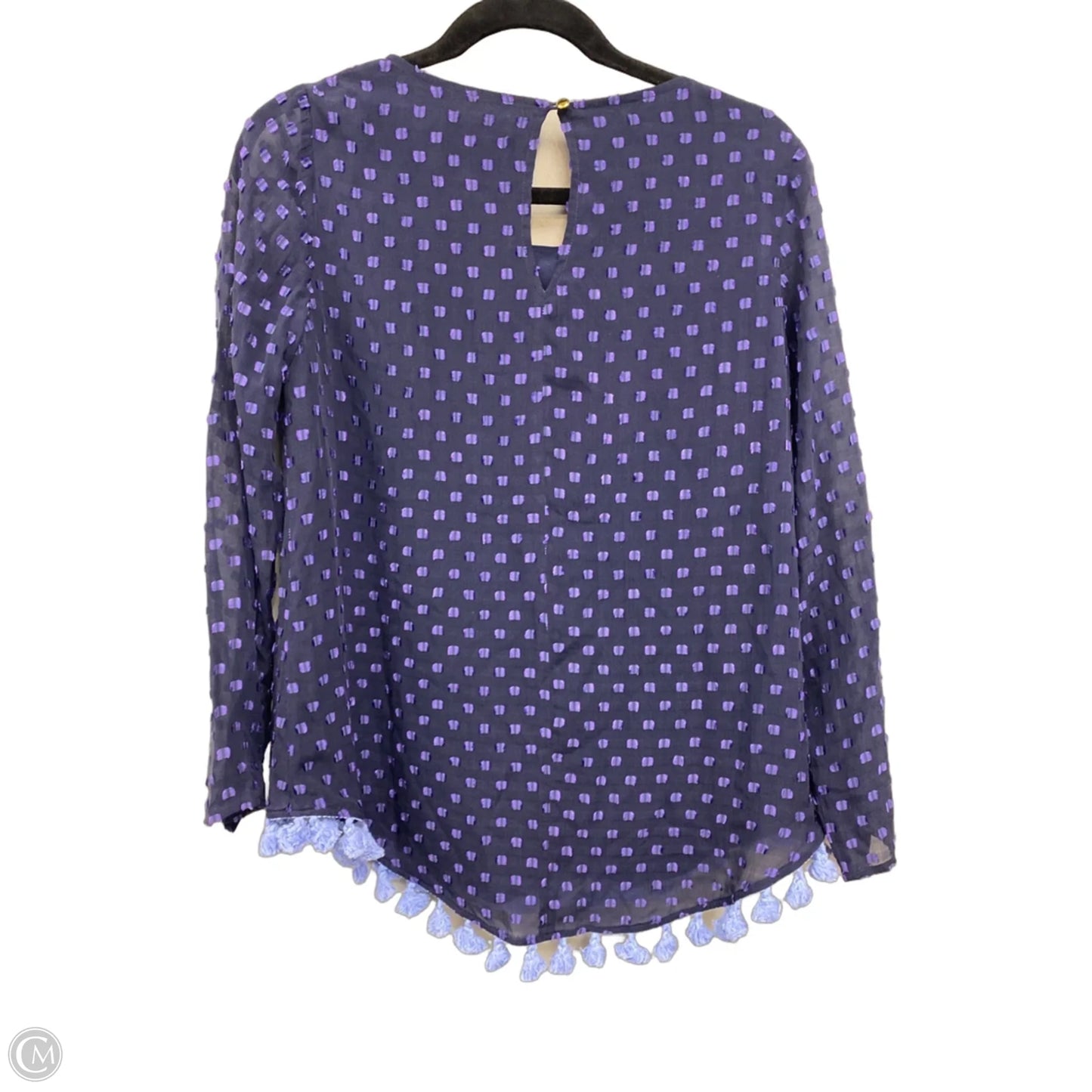 Top Long Sleeve By Sail To Sable In Blue & Purple, Size: S