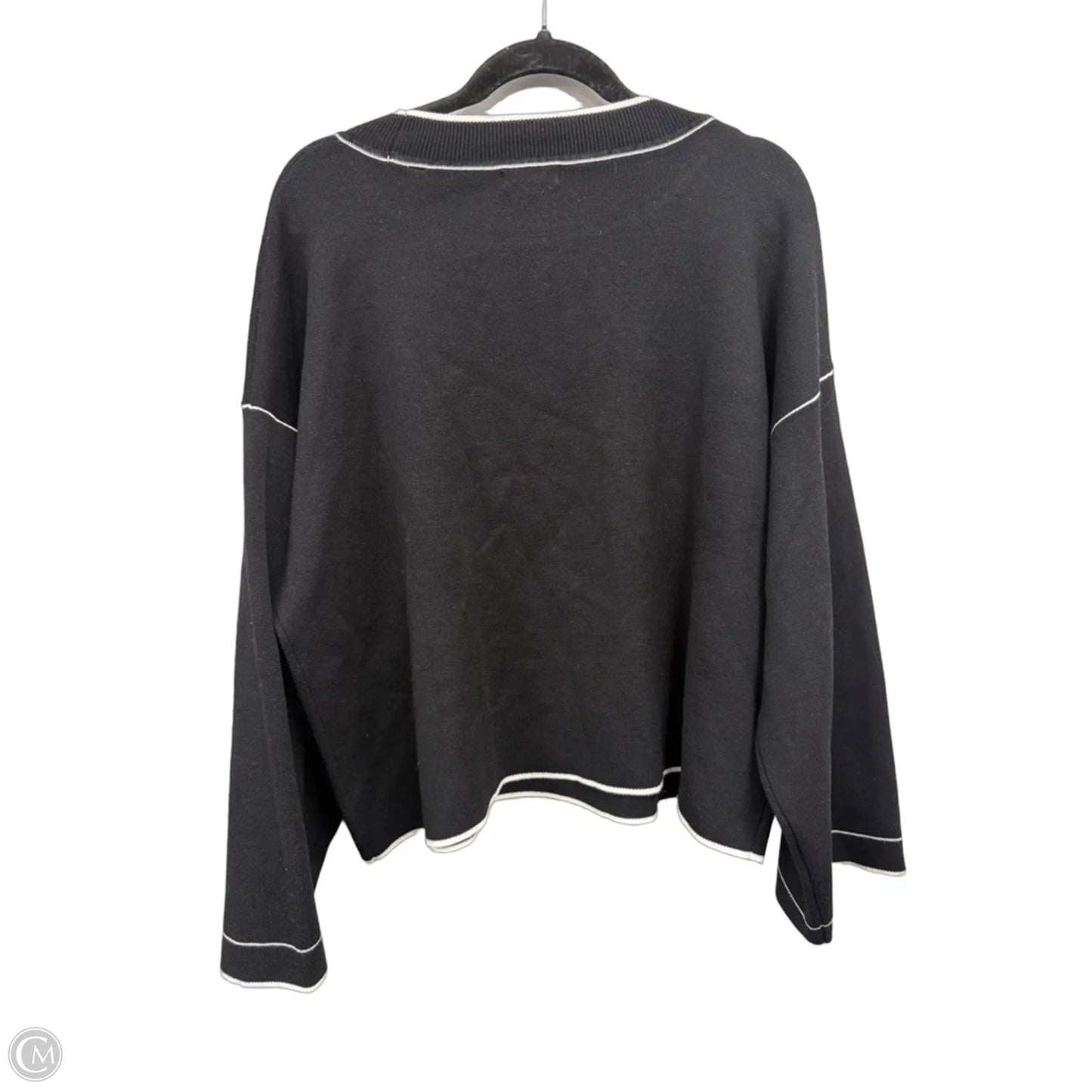 Sweater By Max Studio In Black & Cream, Size: Xl
