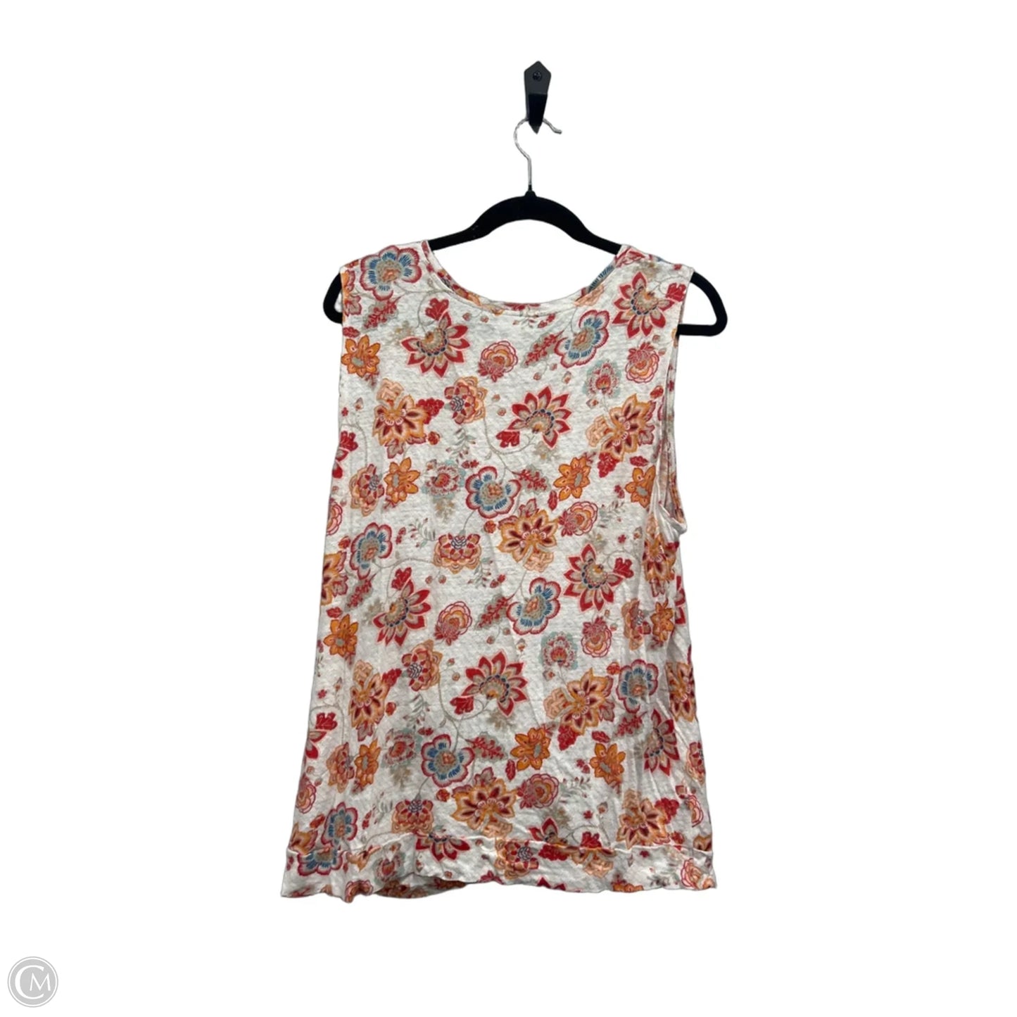 Top Sleeveless By J. Jill In Blue & Orange, Size: Xl