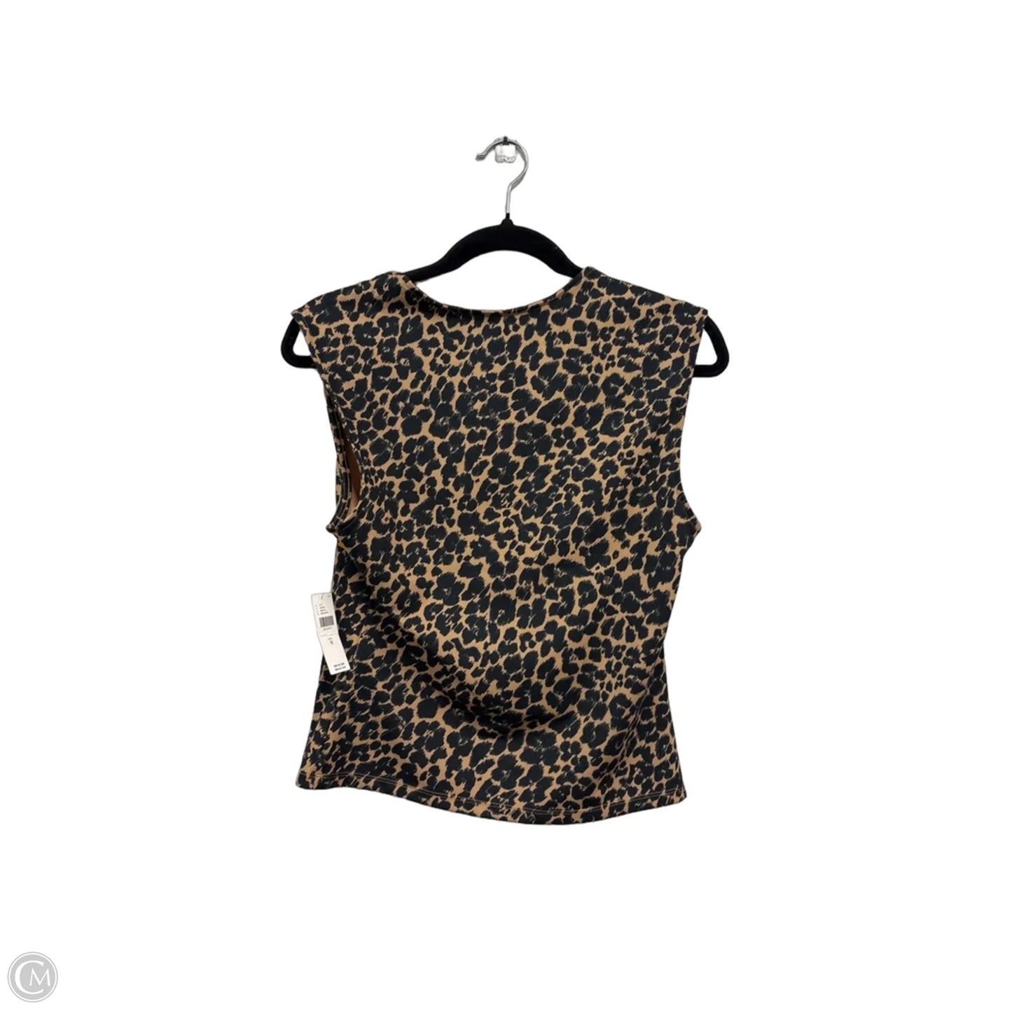 Top Sleeveless By Maeve In Black & Tan, Size: M