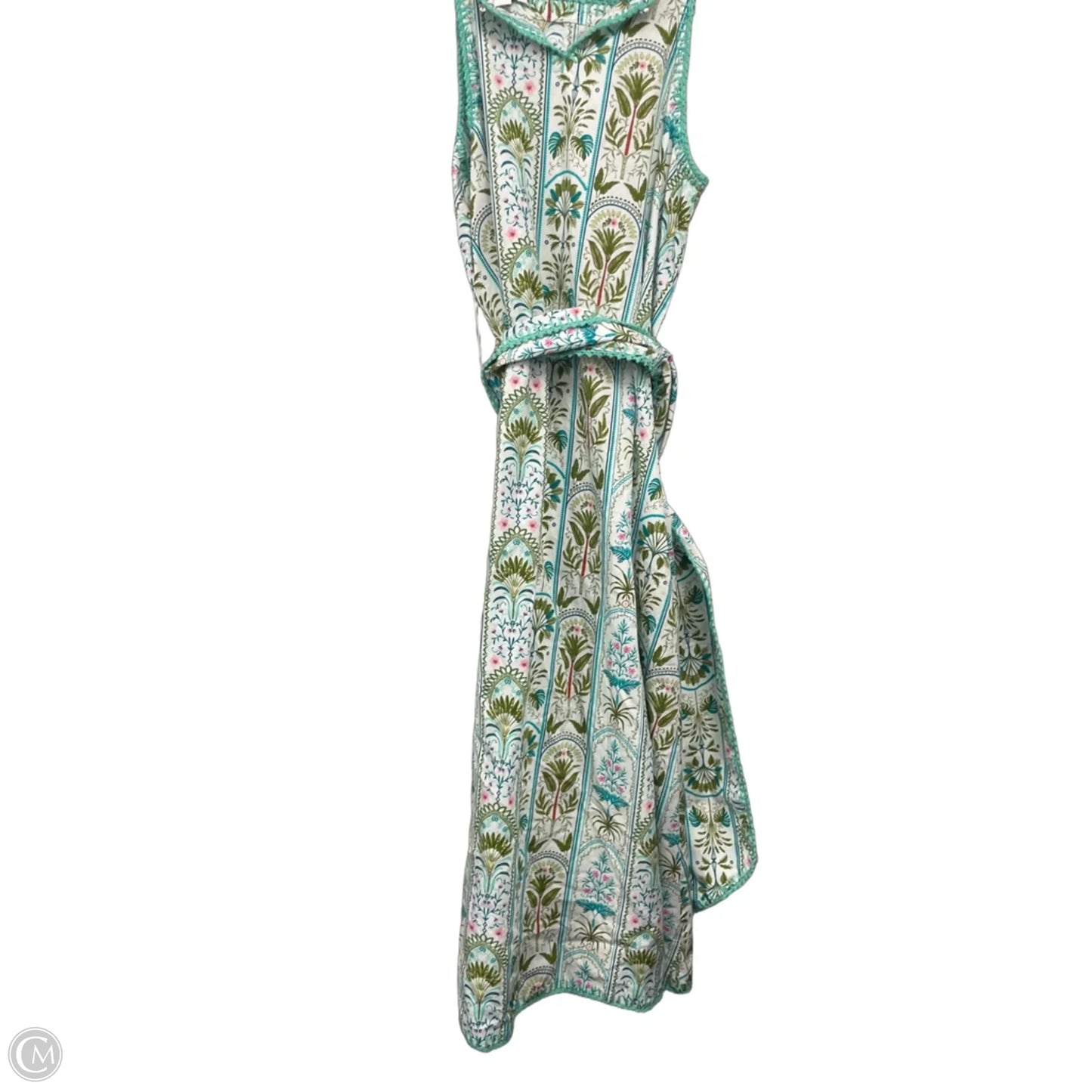 Dress Casual Midi By Crown And Ivy In Green & Pink, Size: M