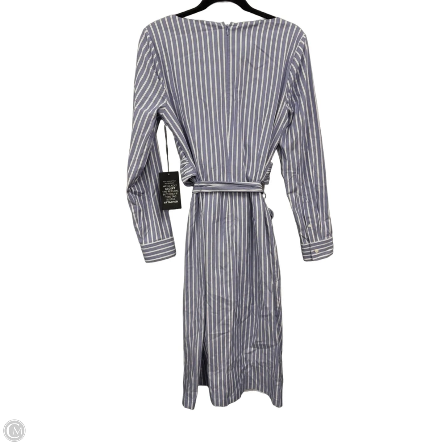Dress Casual Midi By White House Black Market In Blue & White, Size: 10