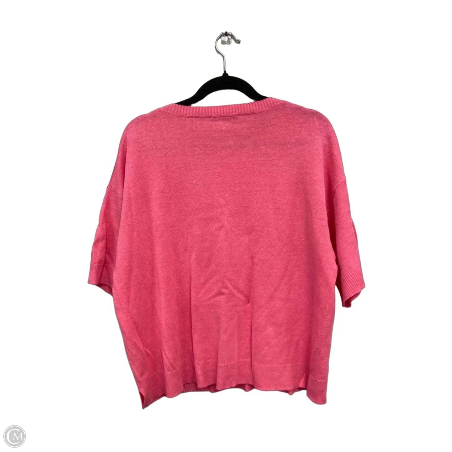 Sweater Short Sleeve By Ann Taylor In Pink, Size: L