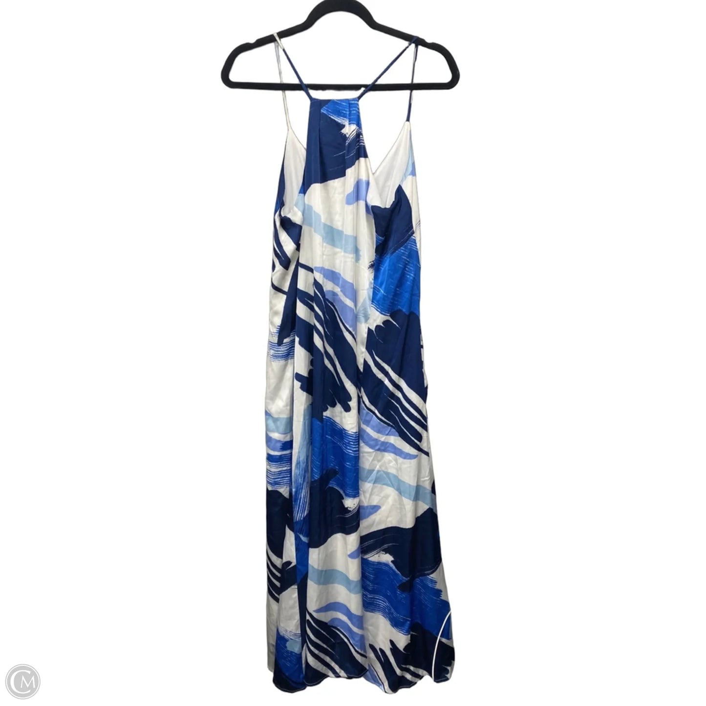 Dress Casual Maxi By Nicole Miller In Blue & White, Size: M