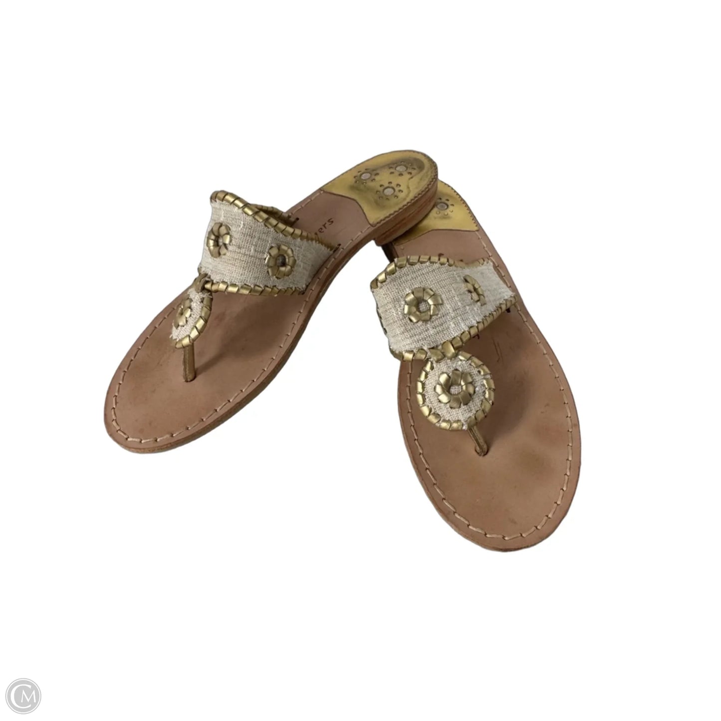 Sandals Flats By Jack Rogers In Gold, Size: 9.5