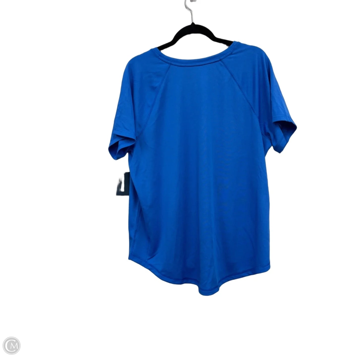 Athletic Top Short Sleeve By Tek Gear In Blue, Size: 1x