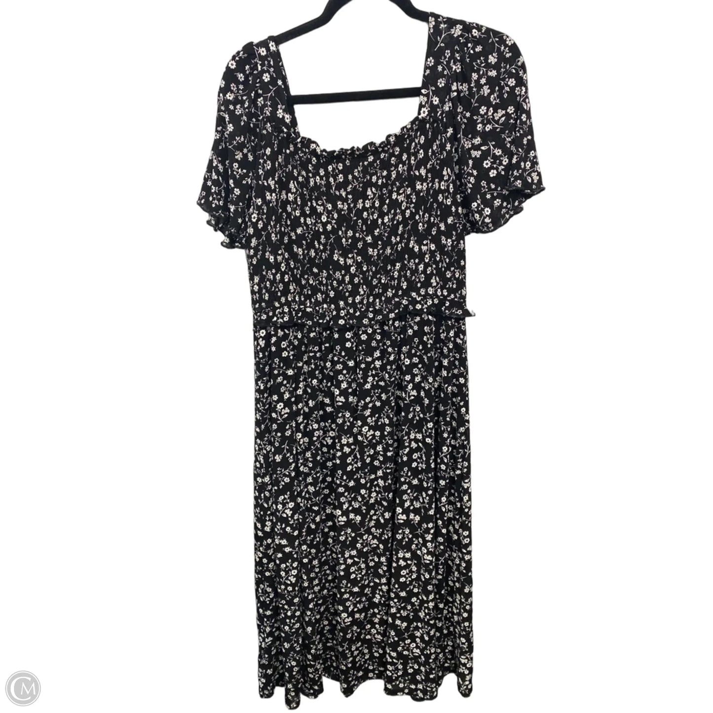 Dress Casual Midi By Siren Lily In Black & White, Size: L