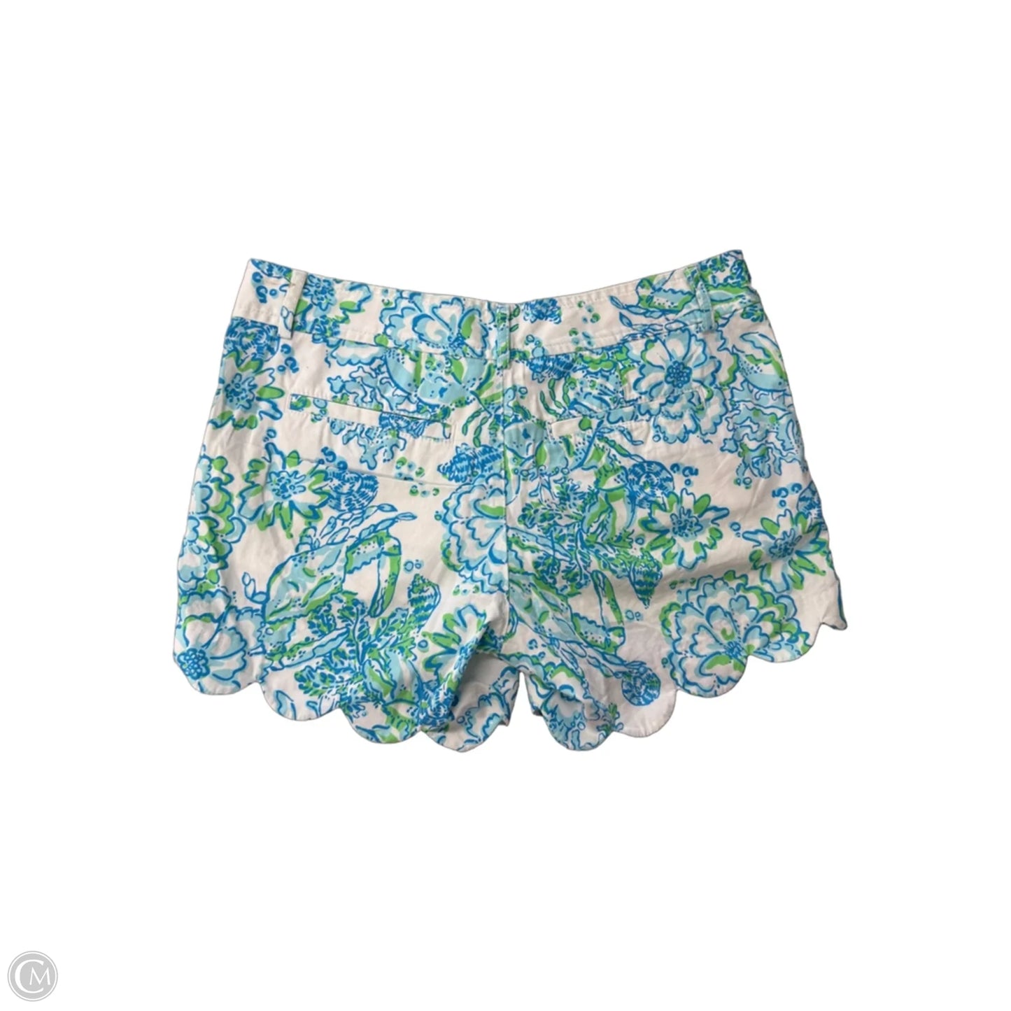Shorts Designer By Lilly Pulitzer In Blue & White, Size: 0