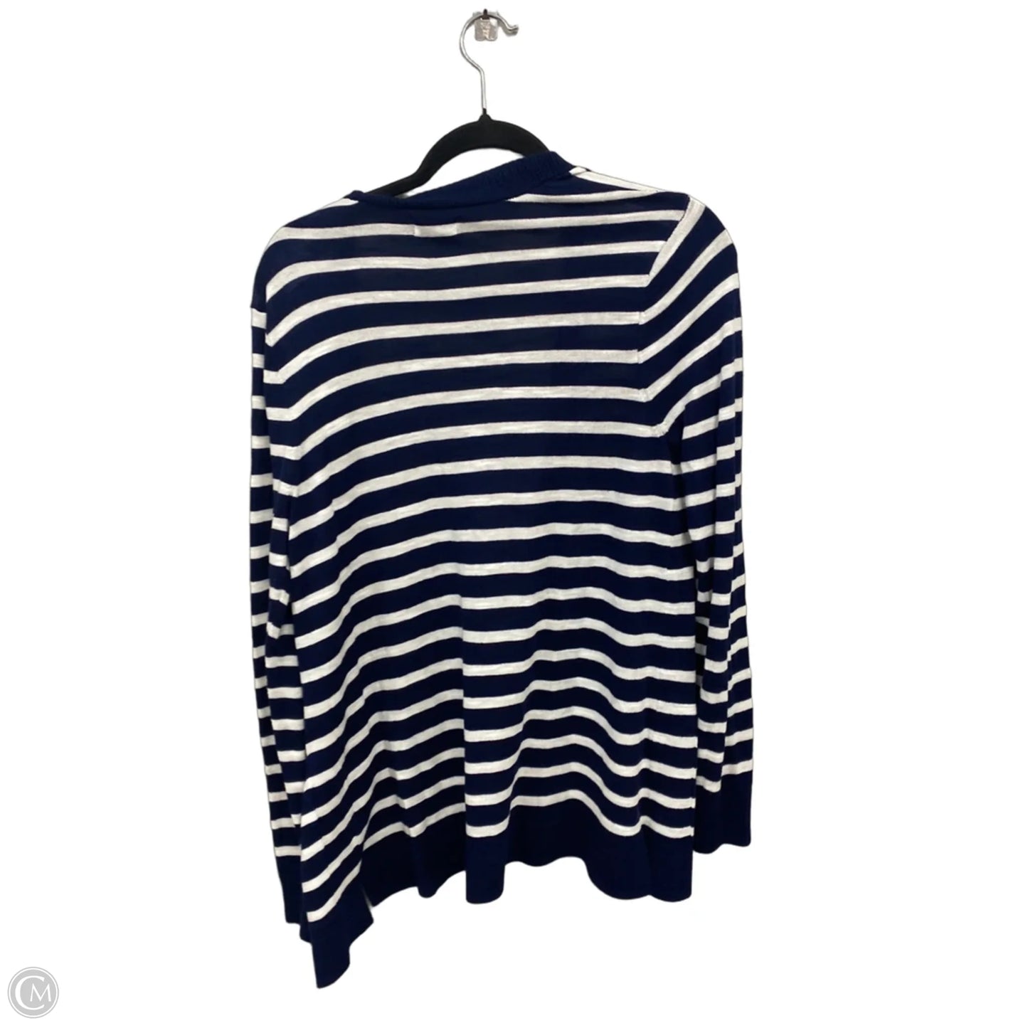 Cardigan By Crown And Ivy In Blue & White, Size: S