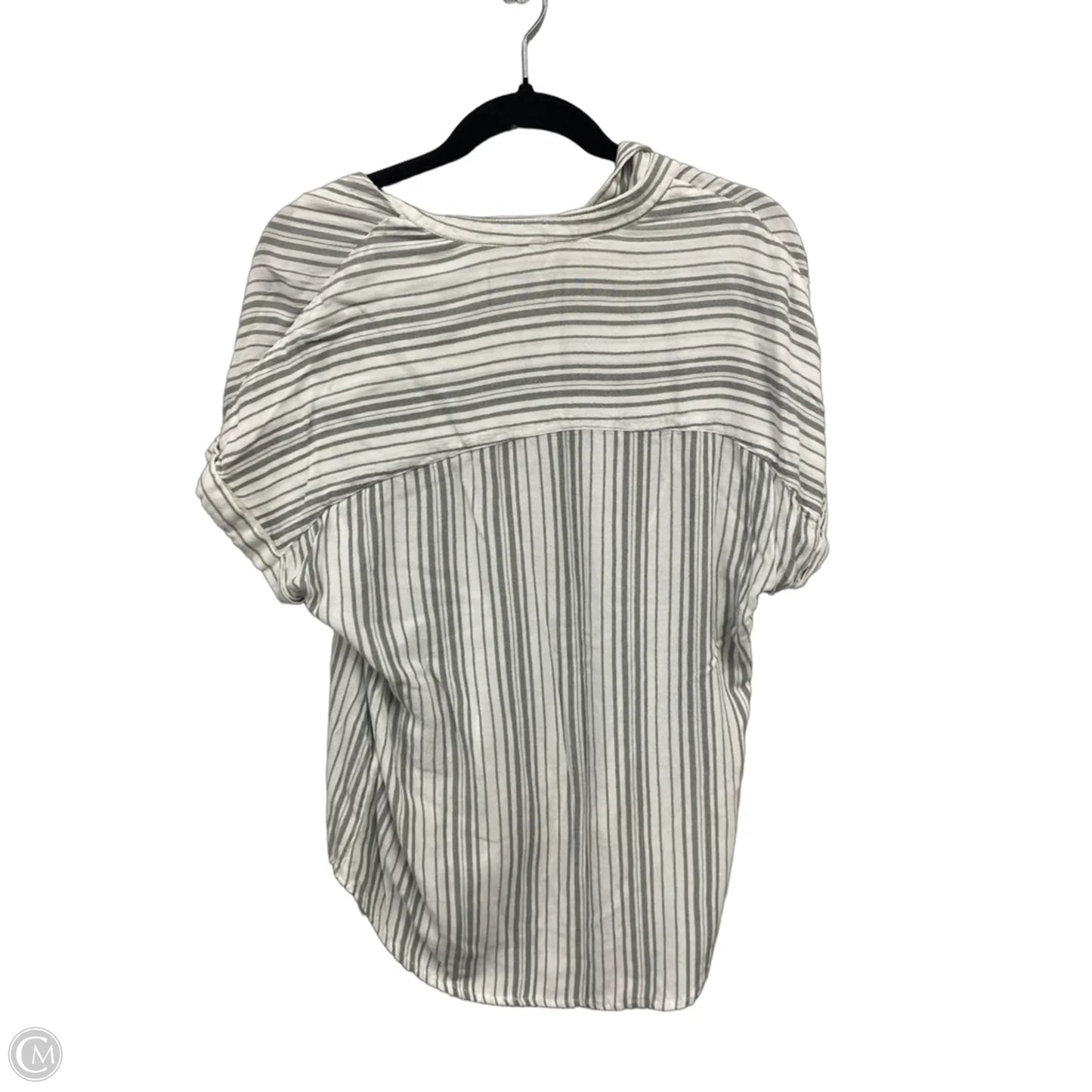 Top Short Sleeve By Beachlunchlounge In Green & White, Size: Sp
