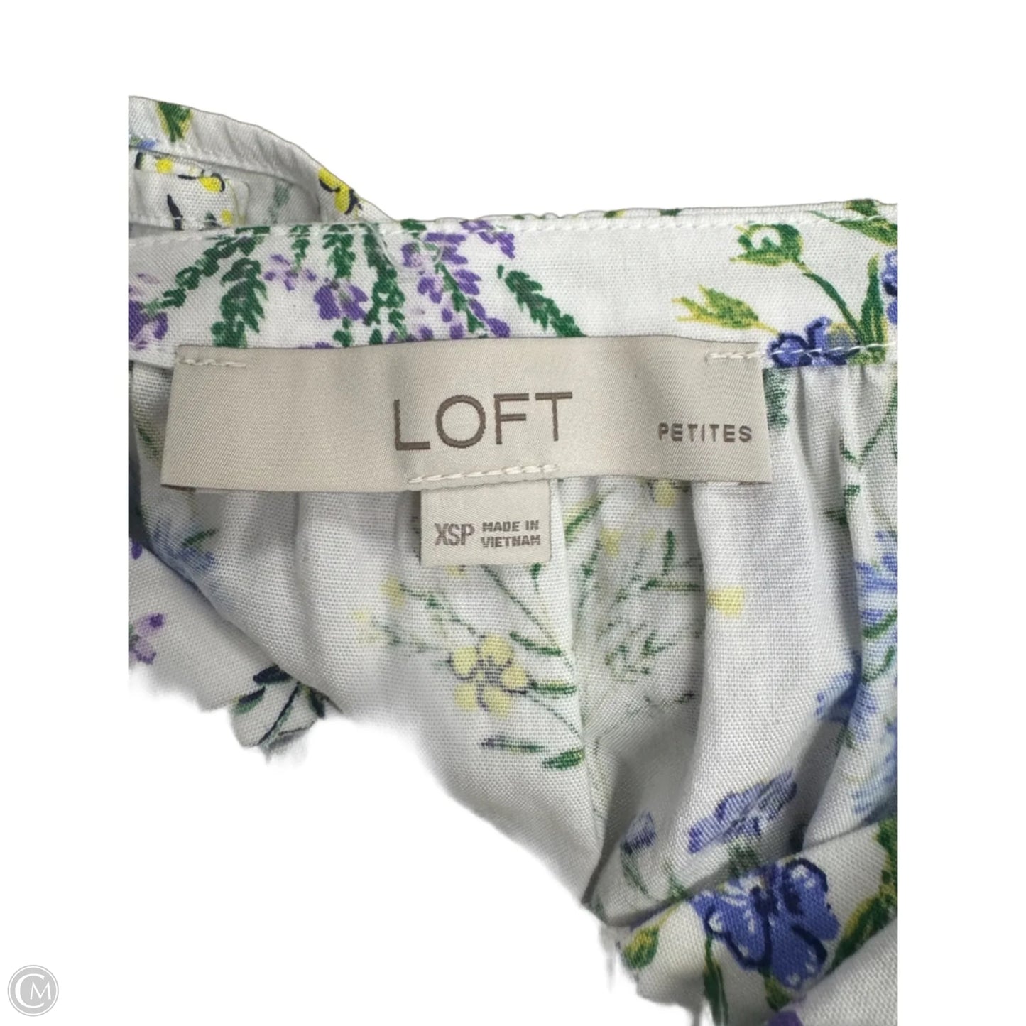 Dress Casual Midi By Loft In Blue & White, Size: Xsp