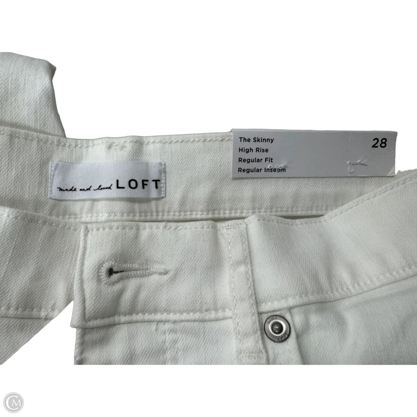 Jeans Skinny By Loft In Cream, Size: 6