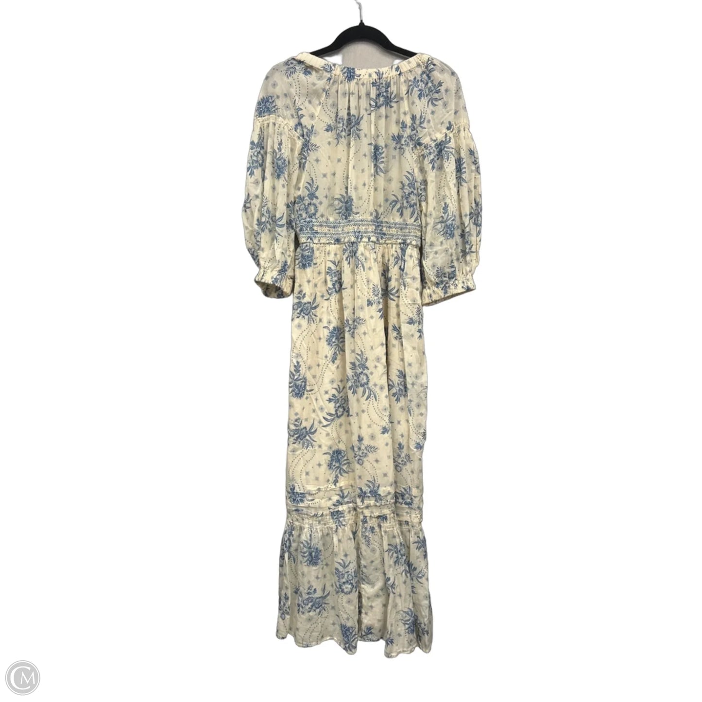 Dress Casual Maxi By Free People In Blue & Cream, Size: M