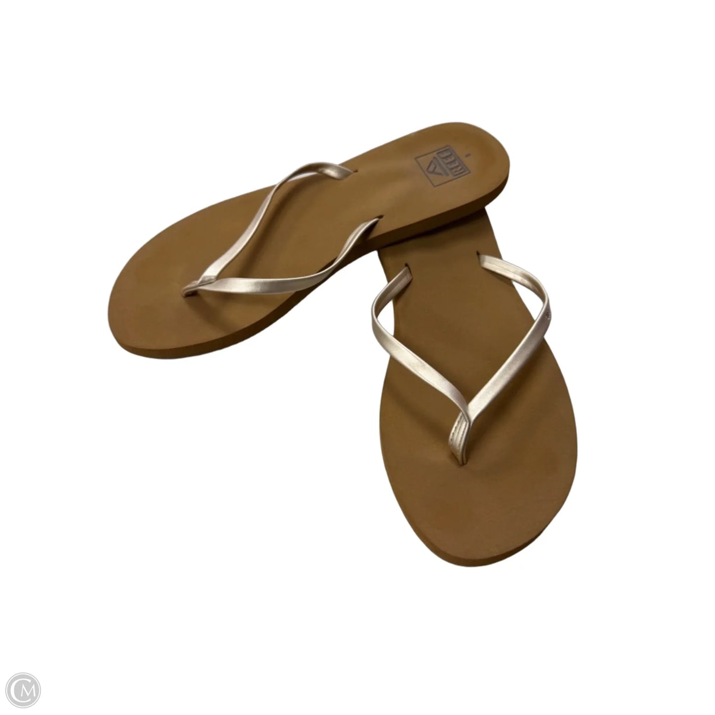Sandals Flip Flops By Reef In Gold, Size: 8