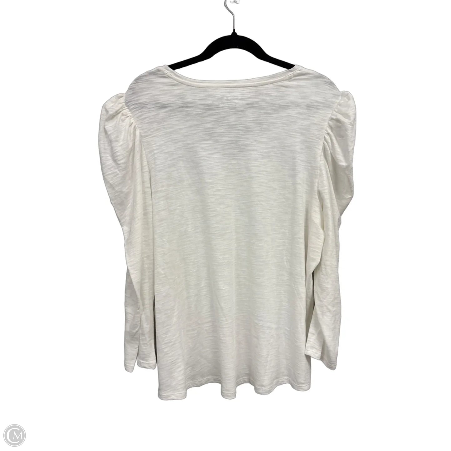 Top Long Sleeve Basic By Chicos In White, Size: Xxl