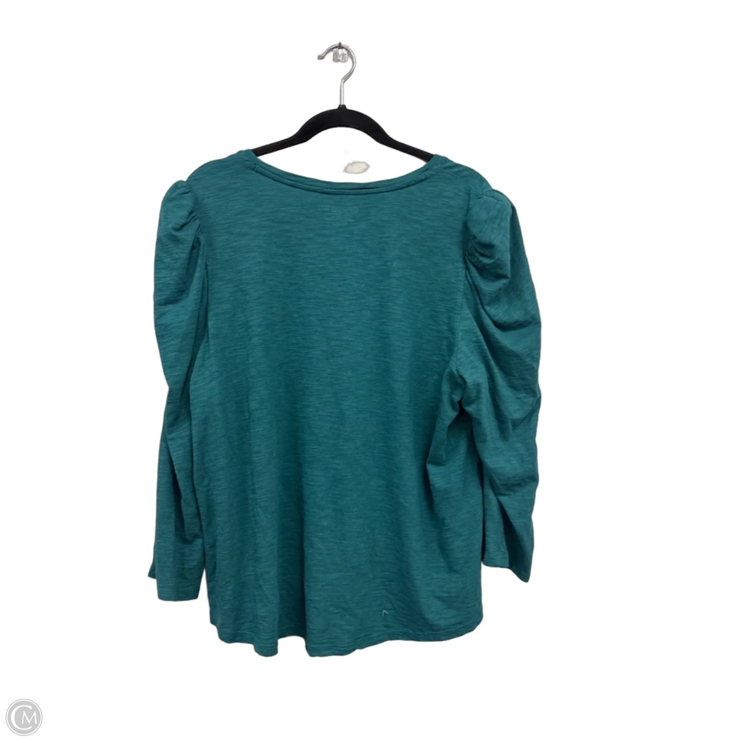 Top Long Sleeve Basic By Chicos In Green, Size: Xxl