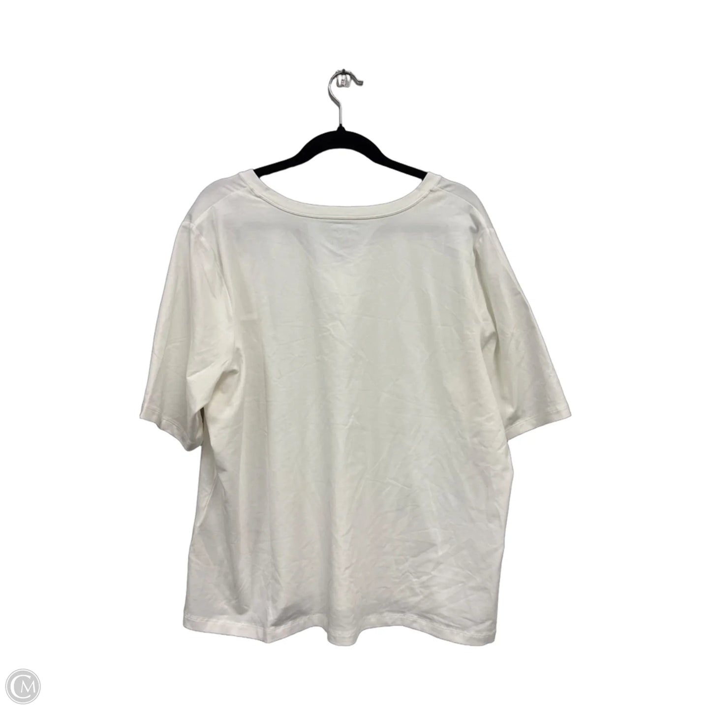 Top Short Sleeve Basic By Chicos In Cream, Size: Xxl