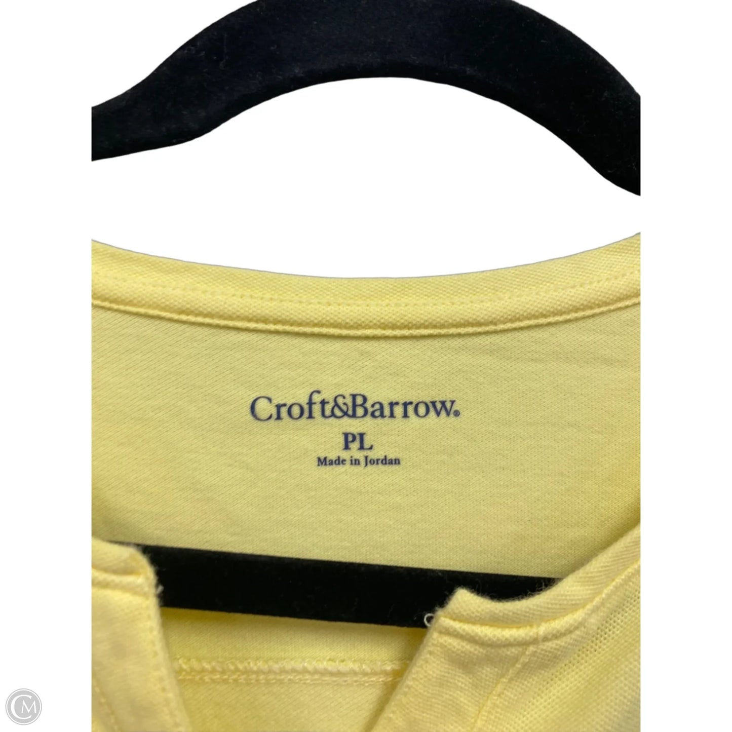 Top 3/4 Sleeve By Croft And Barrow In Yellow, Size: S