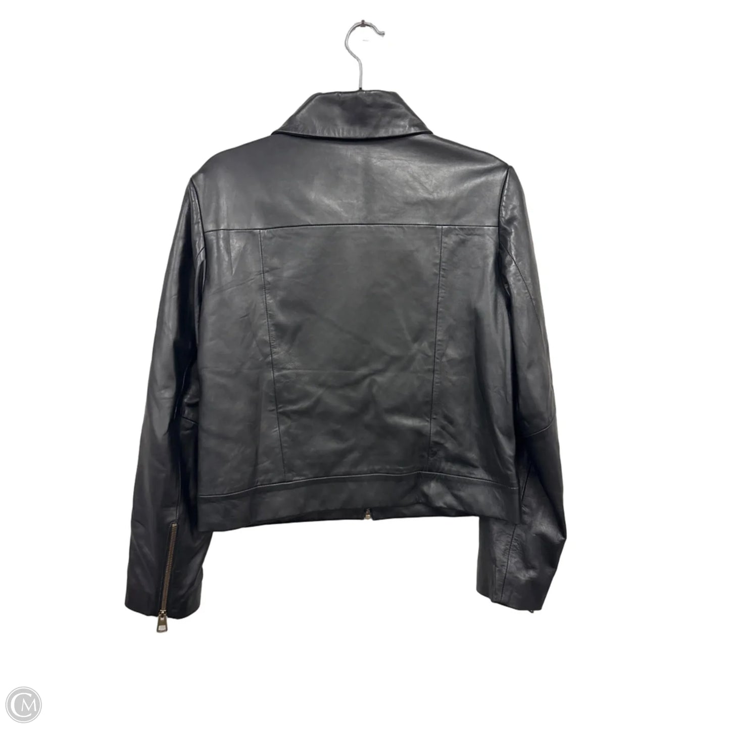 Jacket Leather By Quince In Black, Size: S