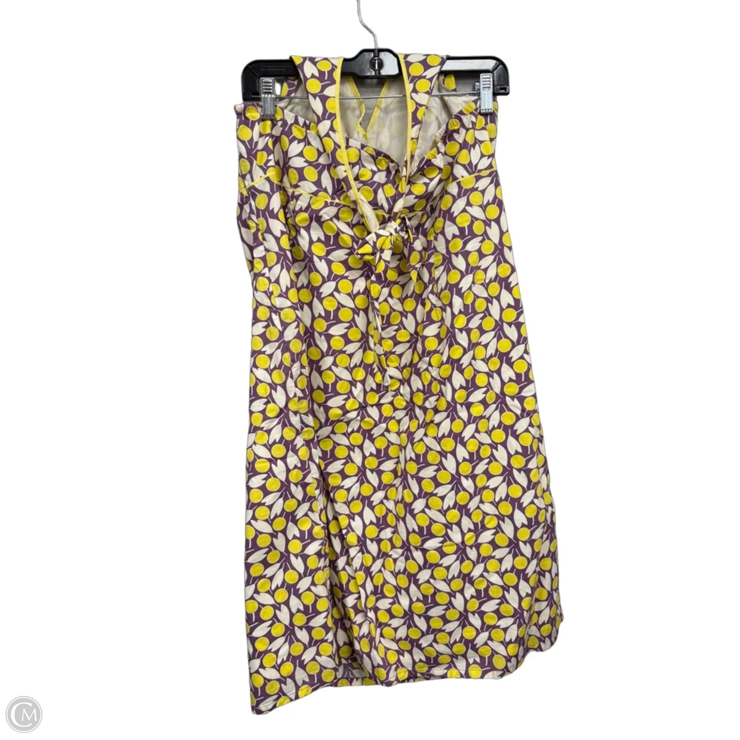 Dress Casual Midi By Boden In Purple & Yellow, Size: 18