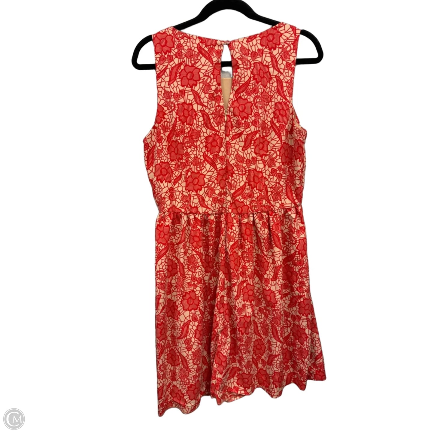 Dress Casual Midi By Eci In Red & Tan, Size: 12