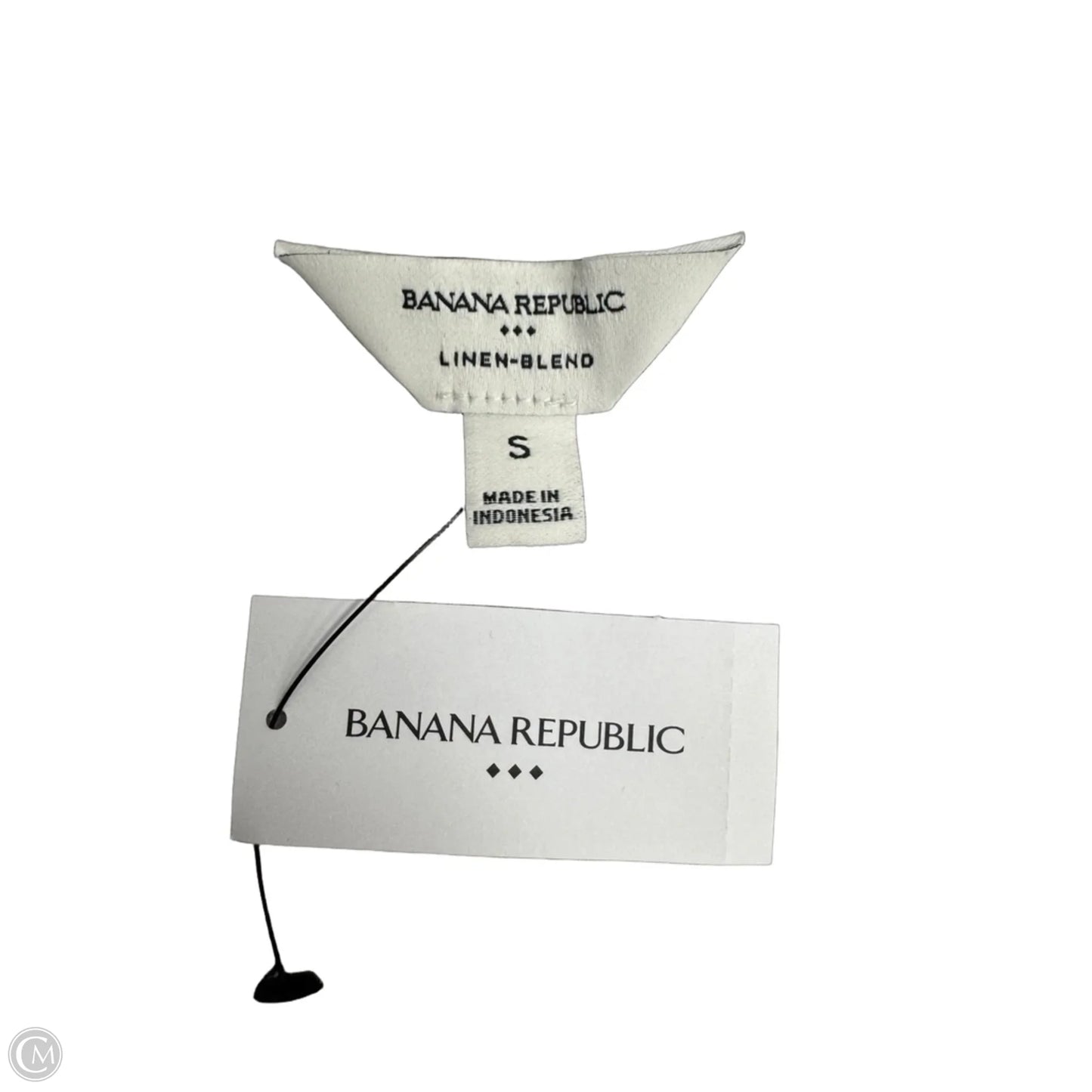 Top Short Sleeve Basic By Banana Republic In Black & White, Size: S