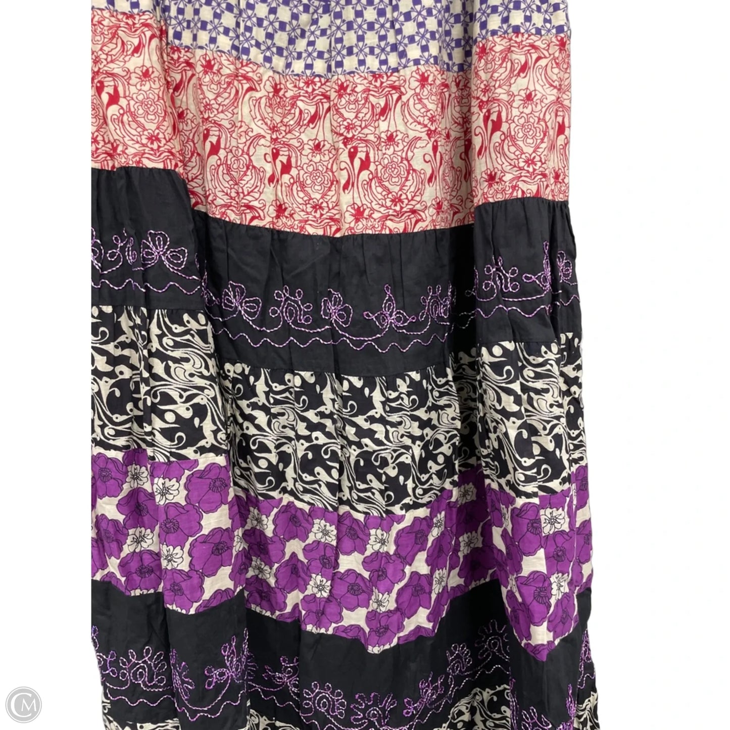 Skirt Maxi By Clothes Mentor In Black & Purple, Size: L