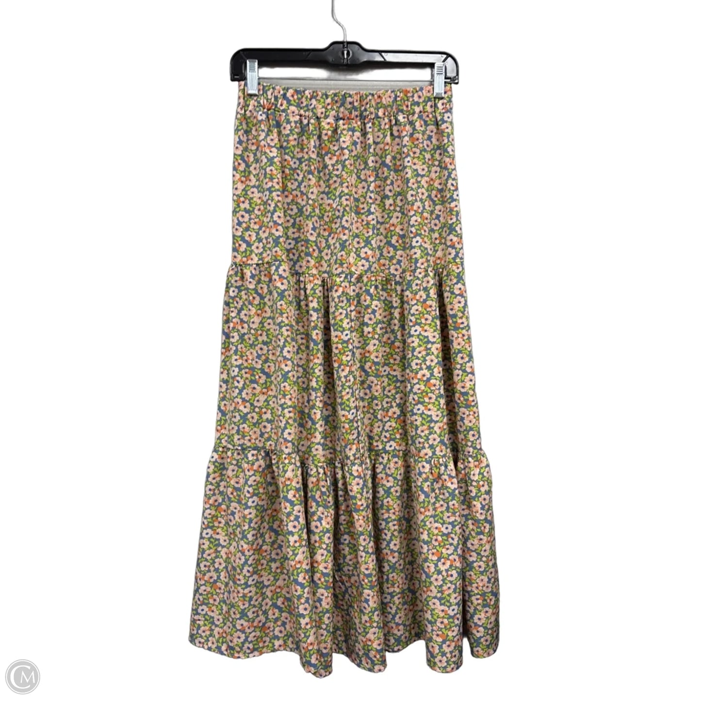 Skirt Maxi By Shein In Blue & Orange, Size: S