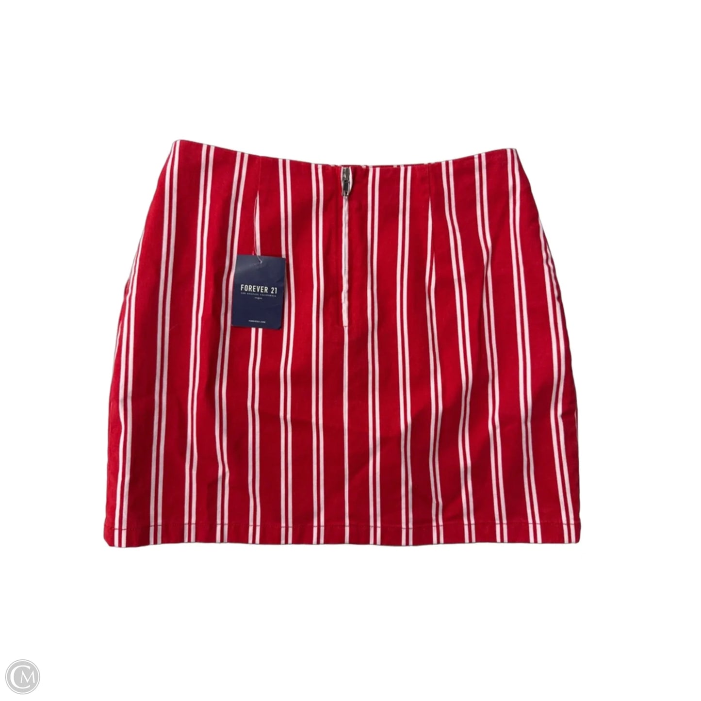 Skirt Mini & Short By Forever 21 In Red & White, Size: M