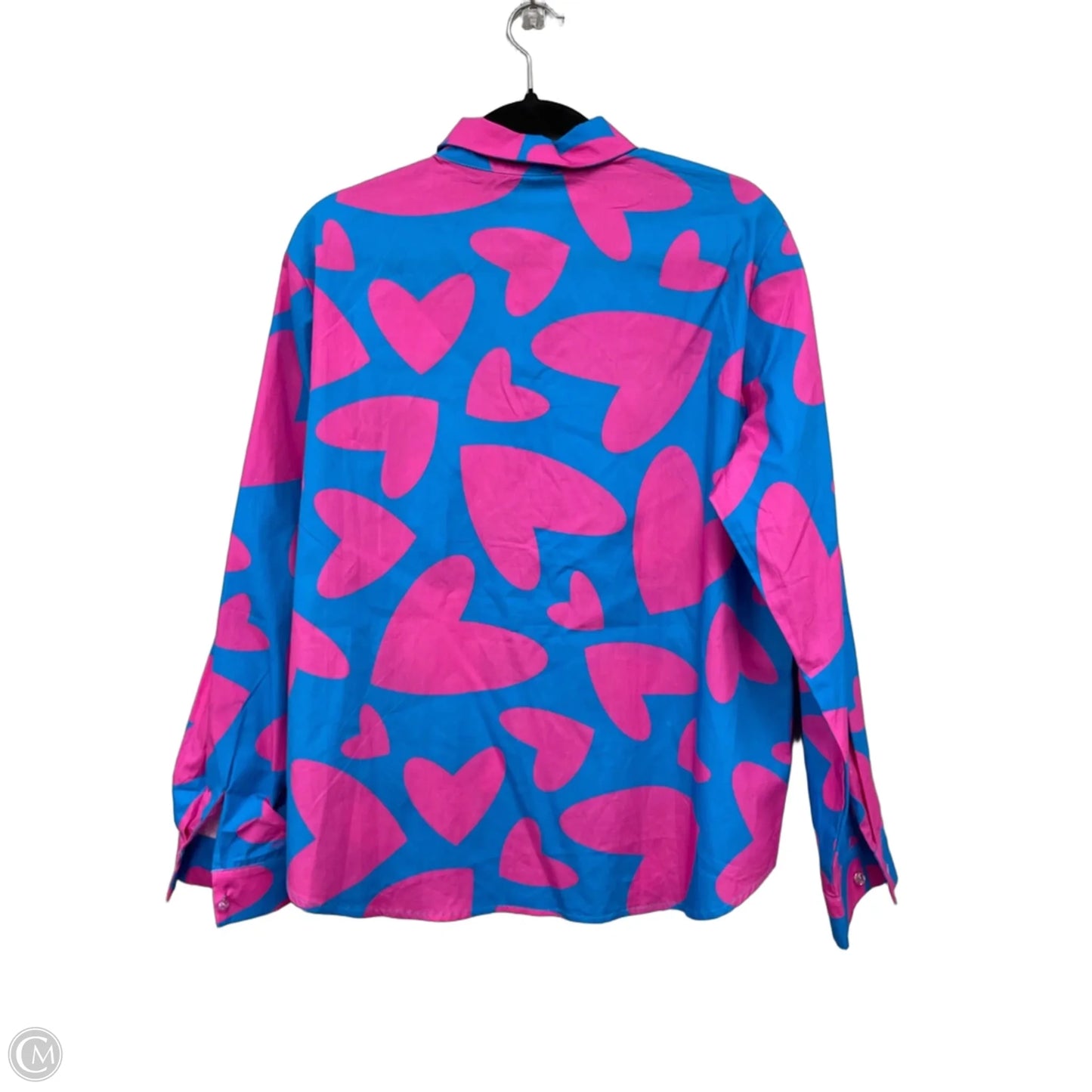 Top Long Sleeve By Clothes Mentor In Blue & Pink, Size: M