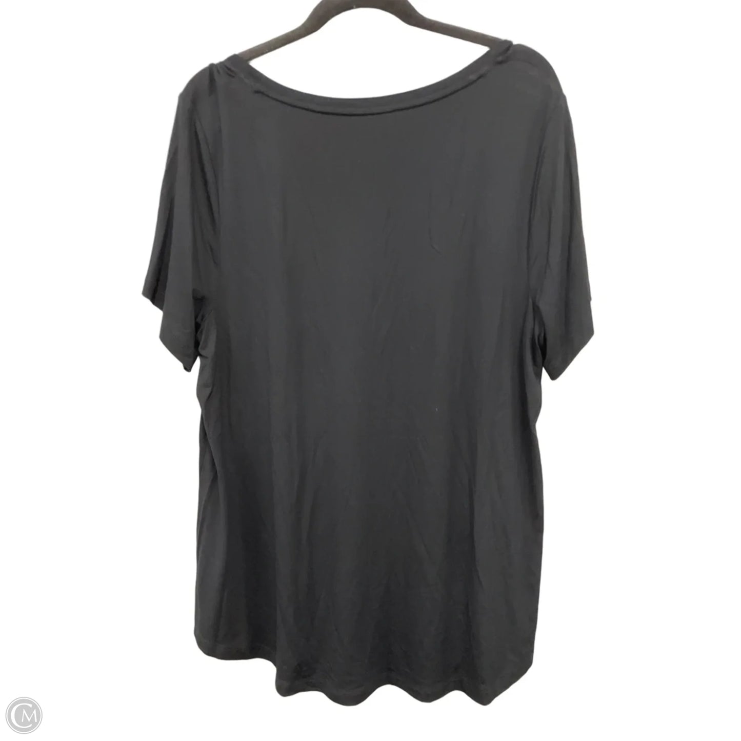 Top Short Sleeve Basic By Jm Collections In Black, Size: 2x