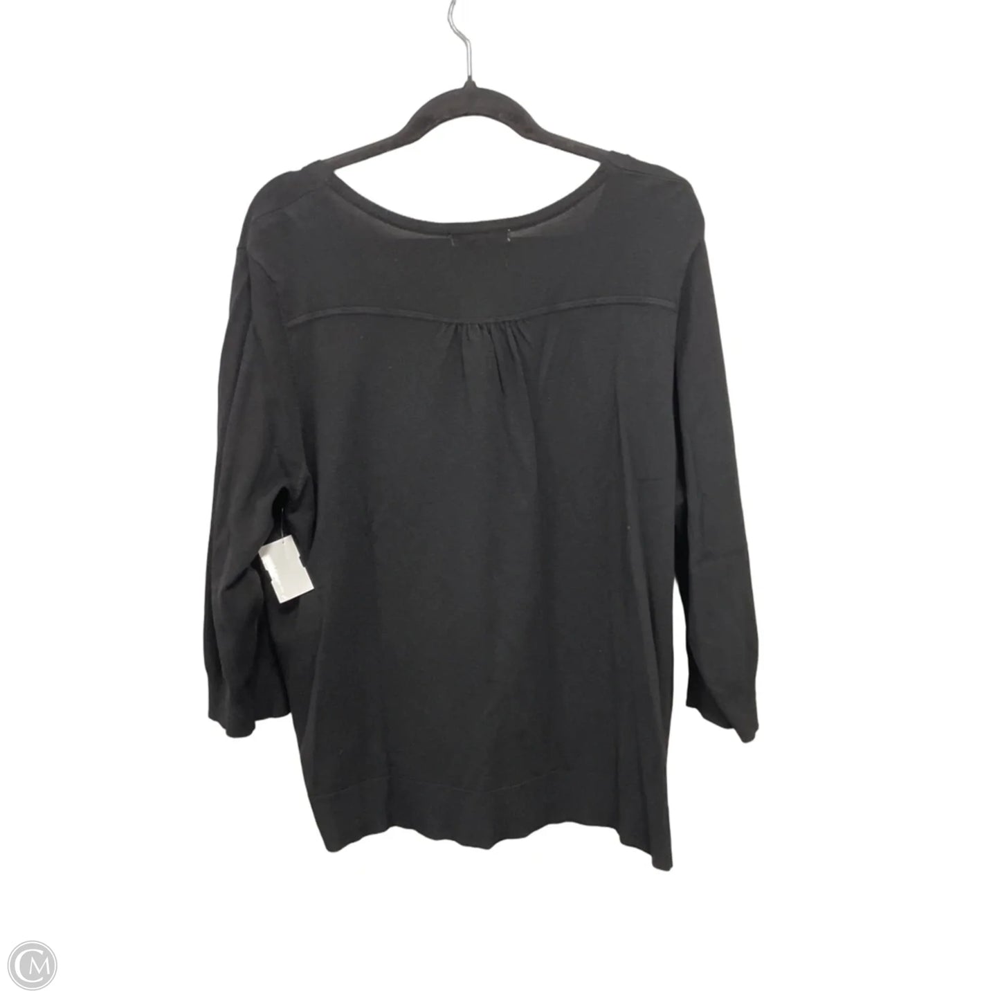 Cardigan By Roz And Ali In Black, Size: 3x