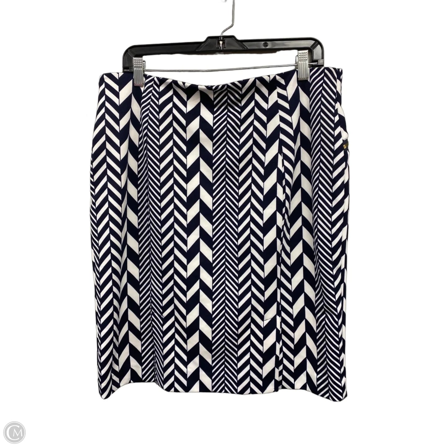 Skirt Midi By Michael By Michael Kors In Blue & White, Size: 14