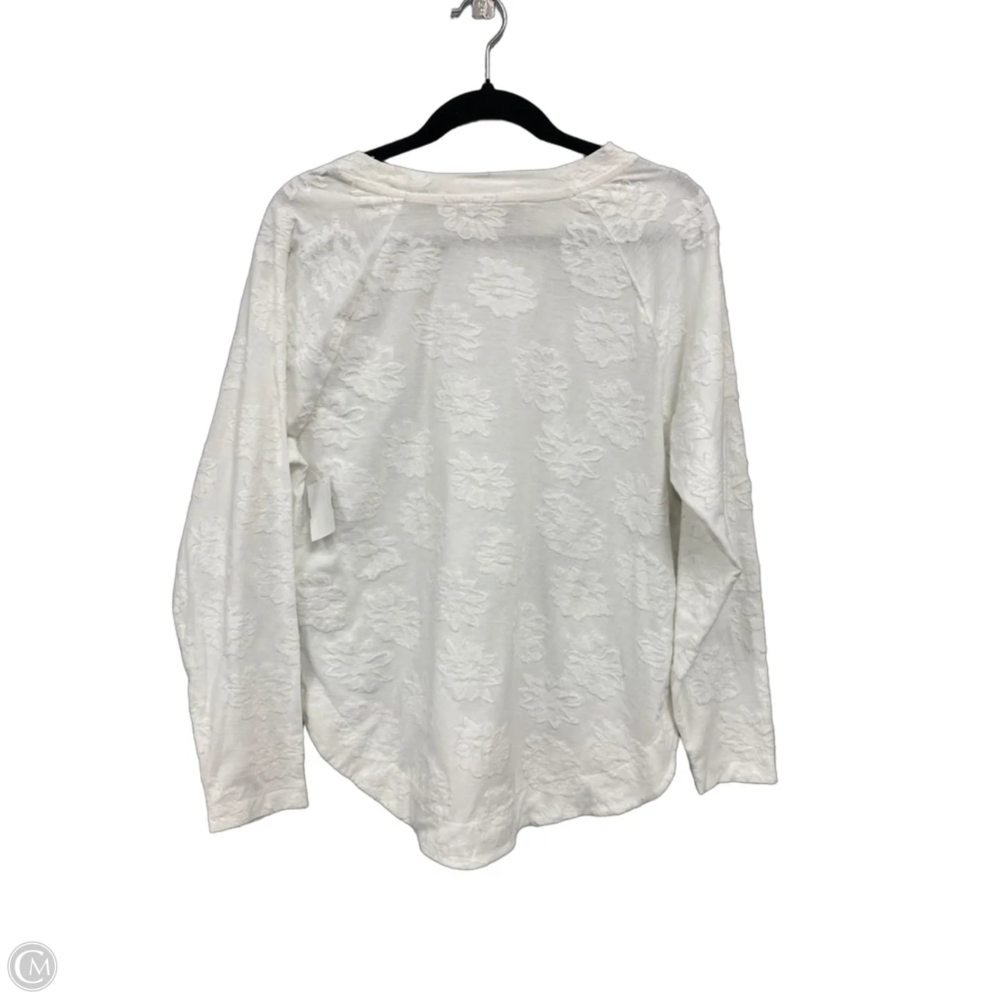 Top Long Sleeve By Loft In White, Size: M