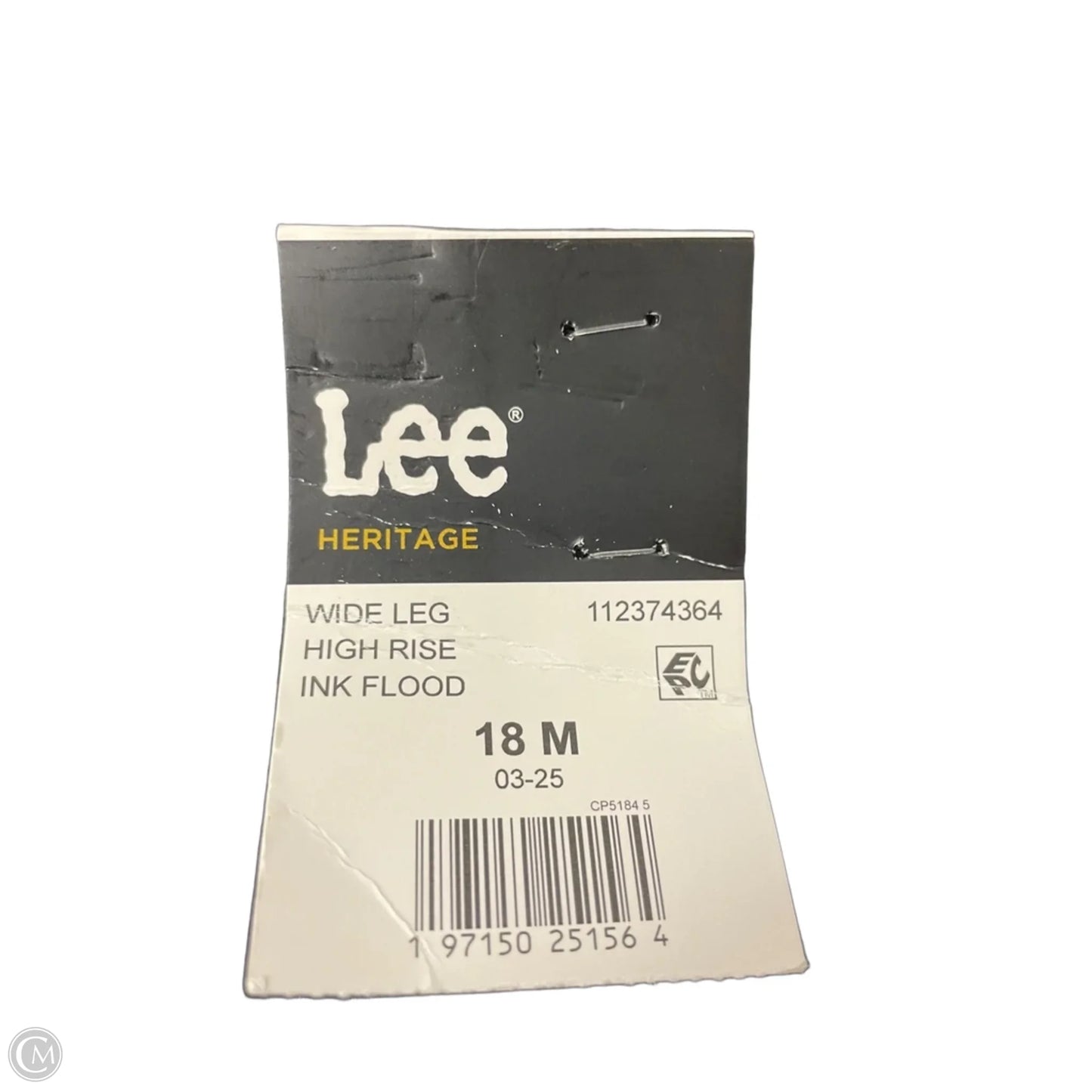 Jeans Wide Leg By Lee In Black, Size: 18