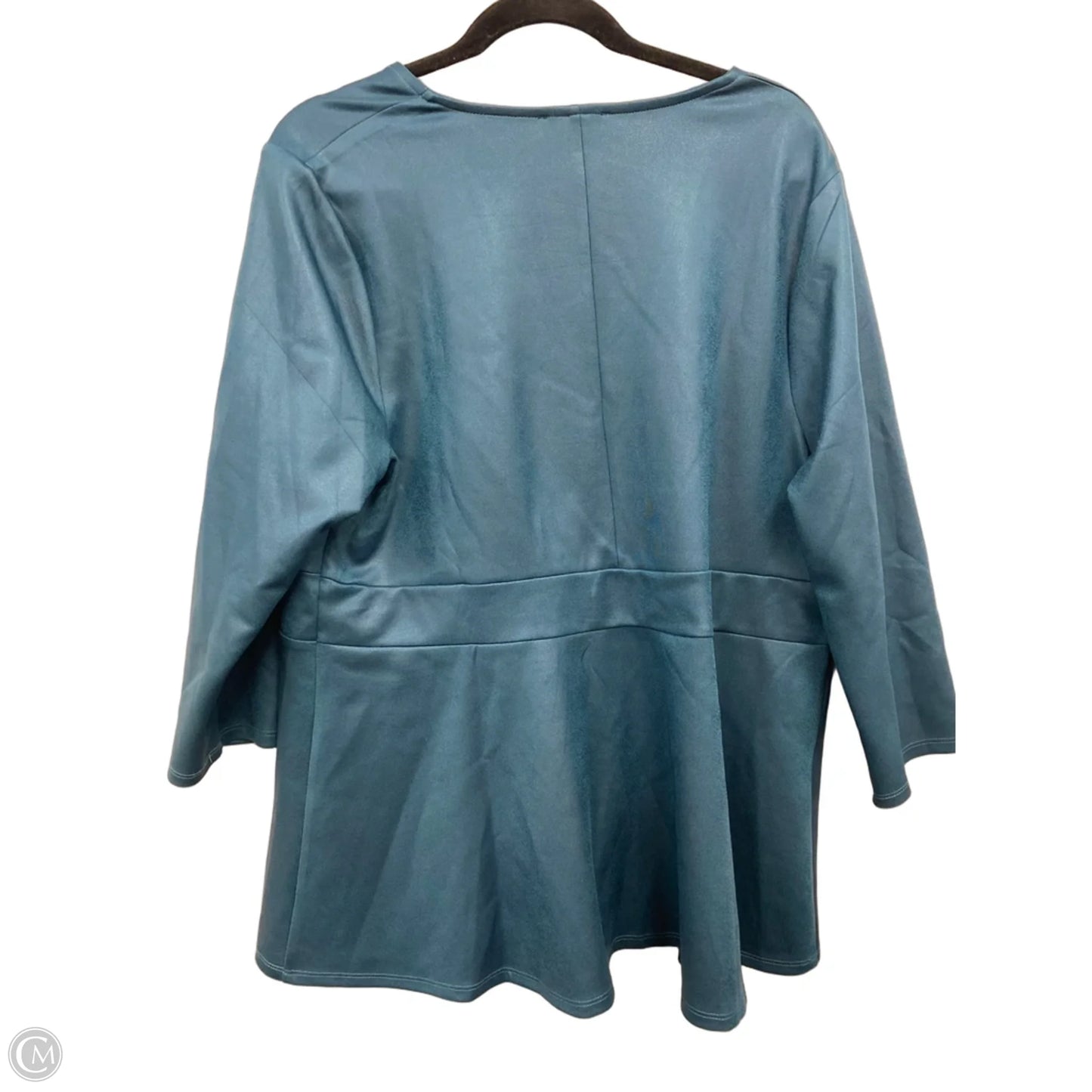 Top 3/4 Sleeve By Lane Bryant In Teal, Size: 2x