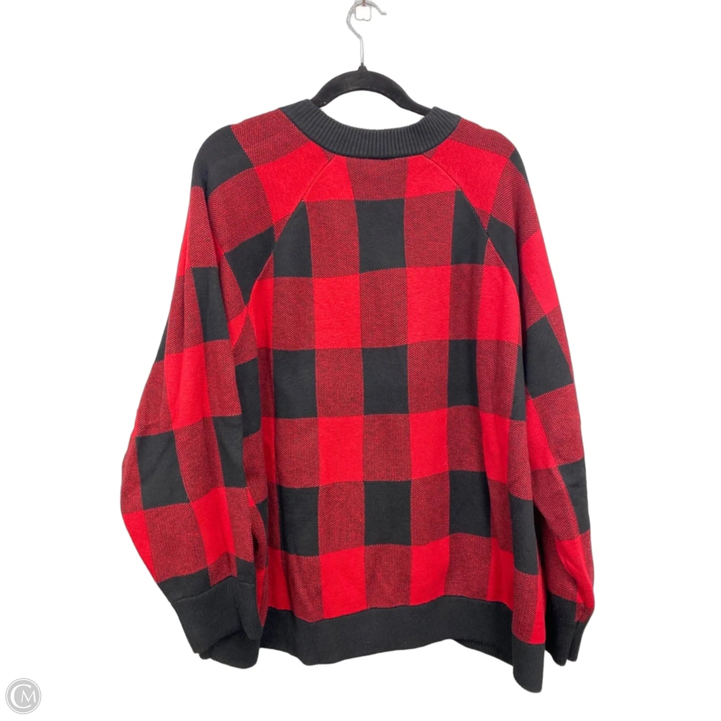 Sweater By Torrid In Black & Red, Size: 4x